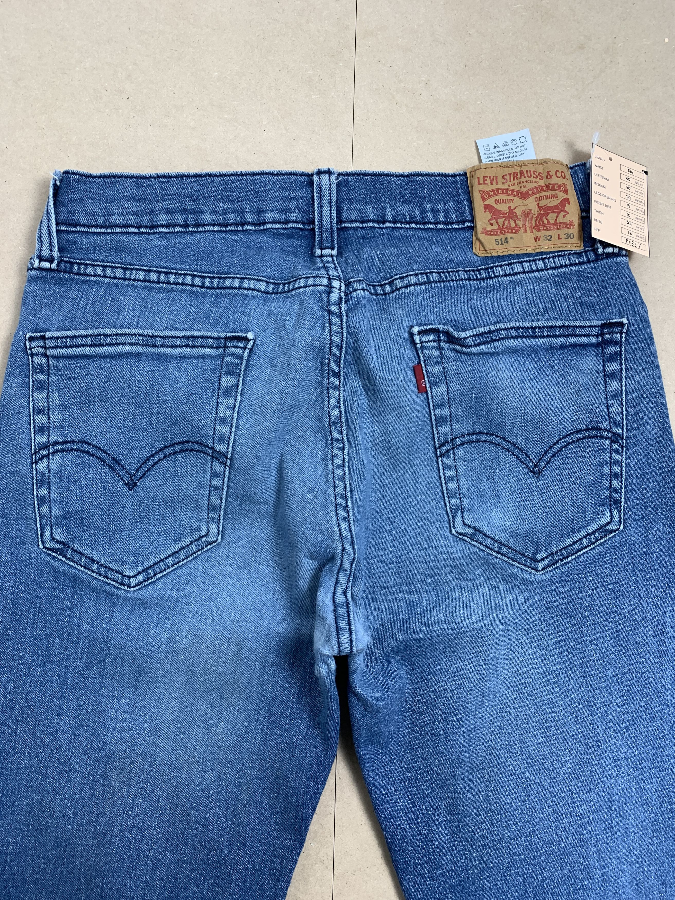 Levi's × Vintage Vintage Levis 514 Straight Cut Faded Blue Jeans Size US 30 / EU 46 - 6 Thumbnail