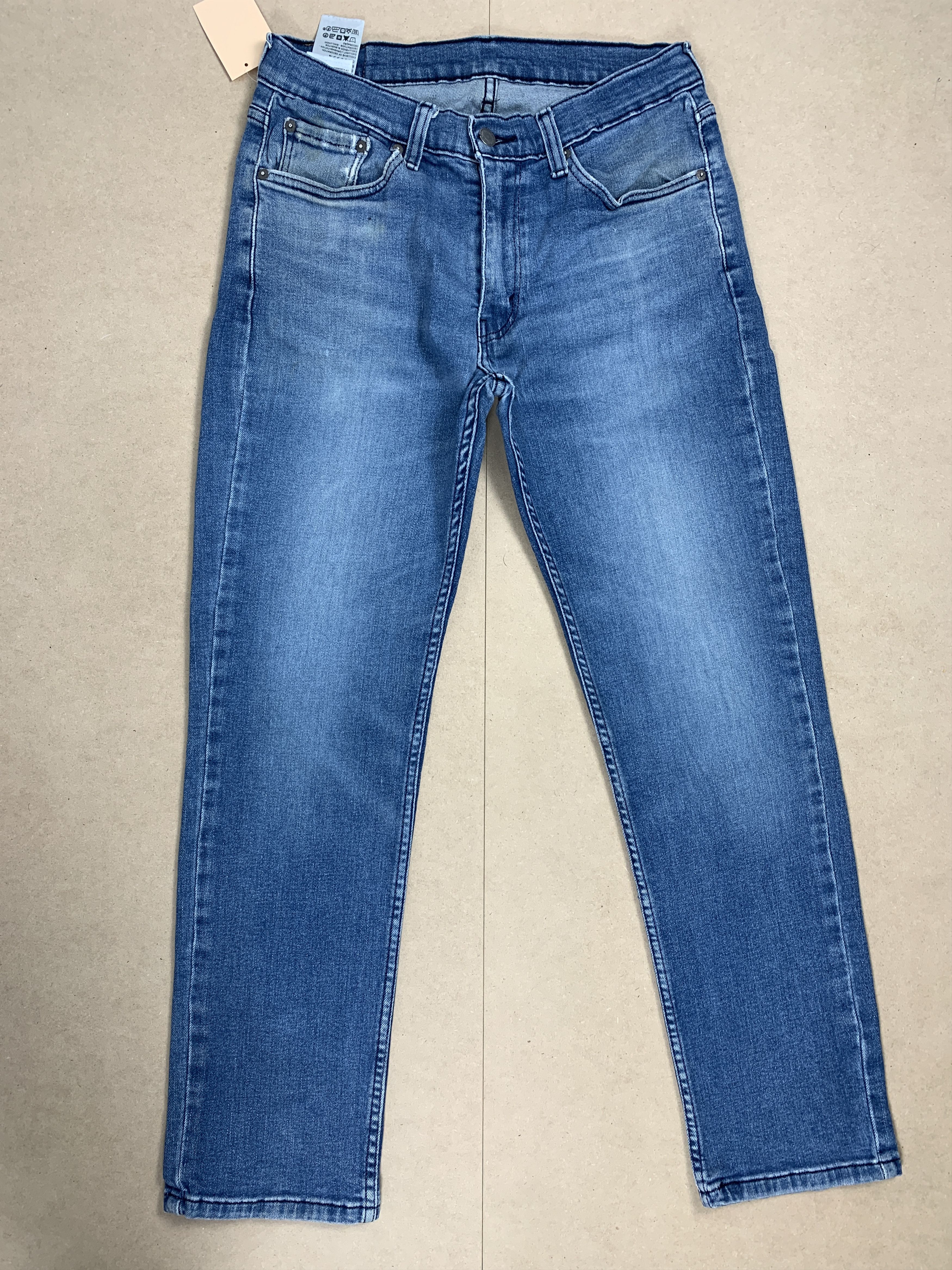 image of Levis 514 Straight Cut Faded Blue Jeans in Blue Denim, Men's (Size 30)