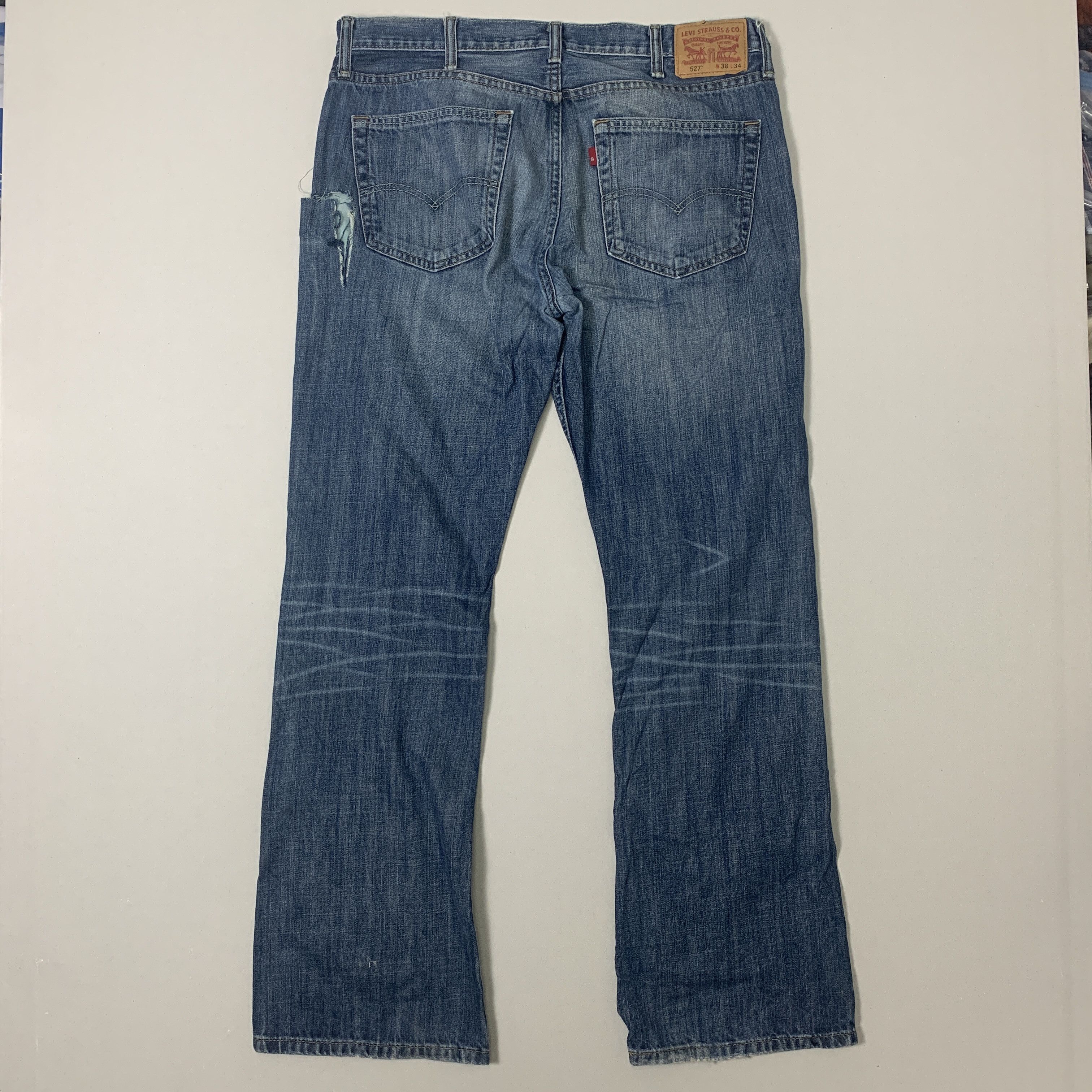 Levi's Vintage LEVI'S 527 Flared Boot Cut Faded Jeans P0023 Size US 38 / EU 54 - 21 Thumbnail