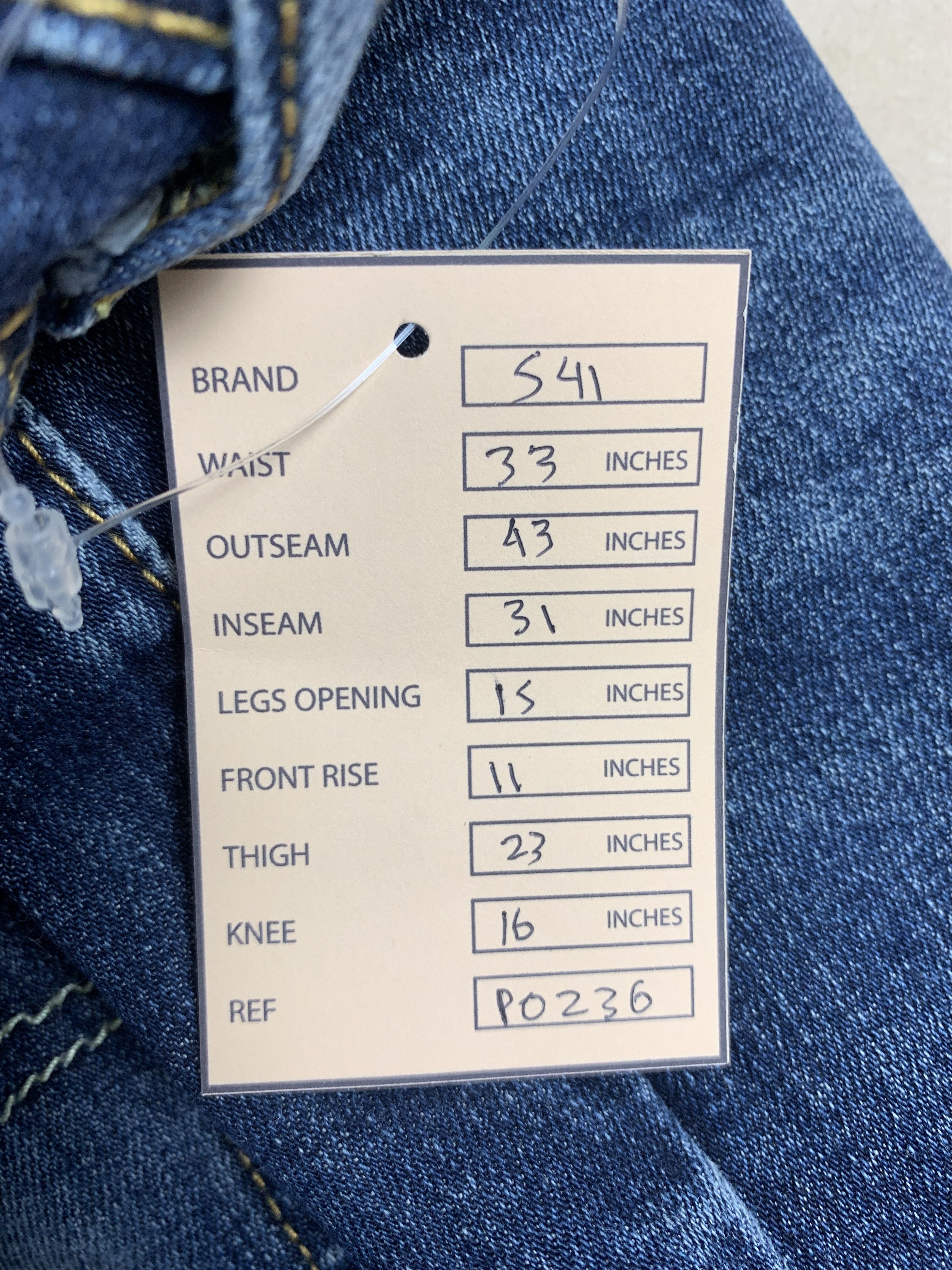 Levi's Vintage Levis 541 Straight Cut Faded Blue Jeans Size US 33 - 20 Thumbnail