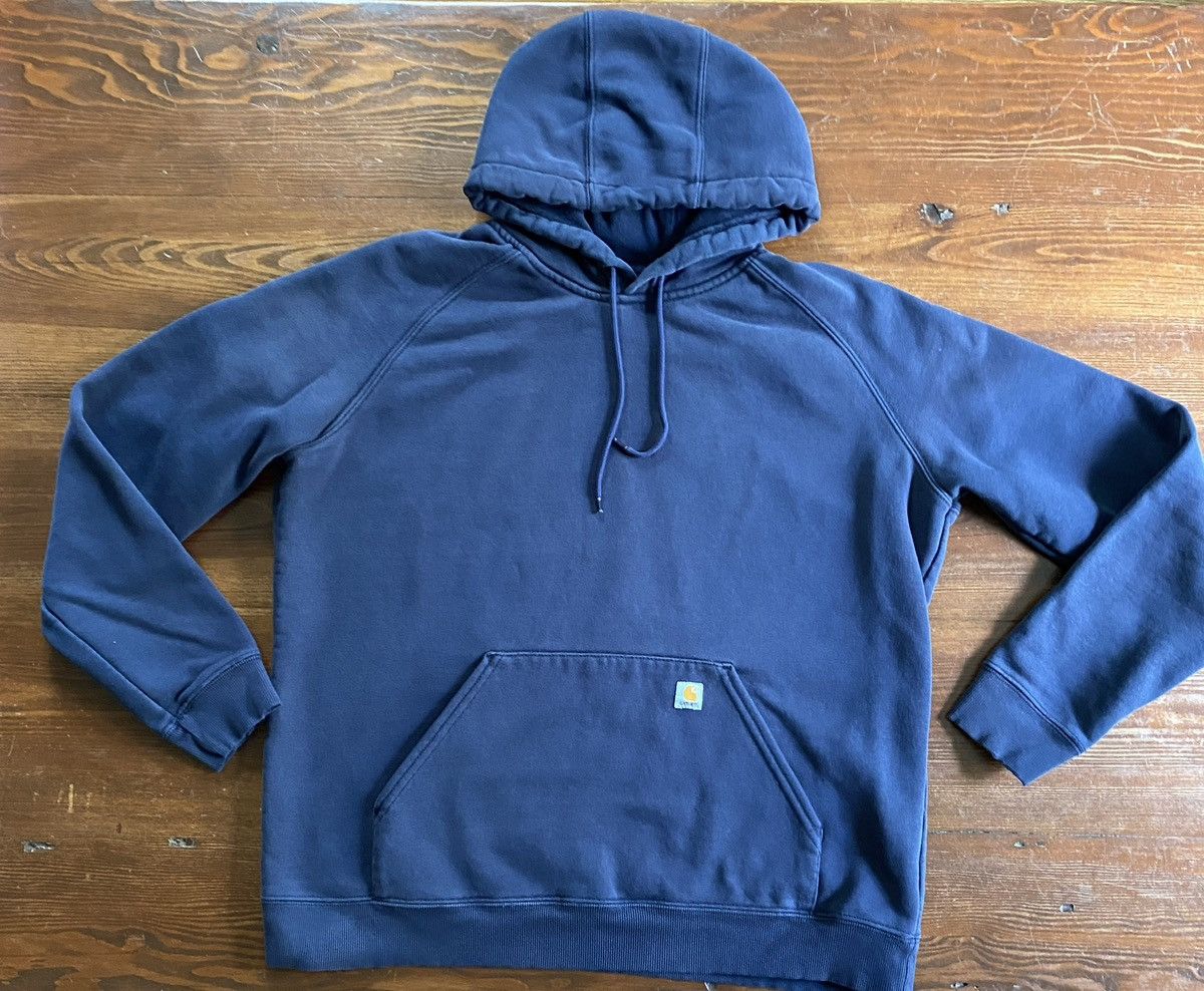 Carhartt 2008 Carhartt Women’s Dark Navy Raglan Hoodie Sweatshirt Size L / US 10 / IT 46 - 2 Thumbnail