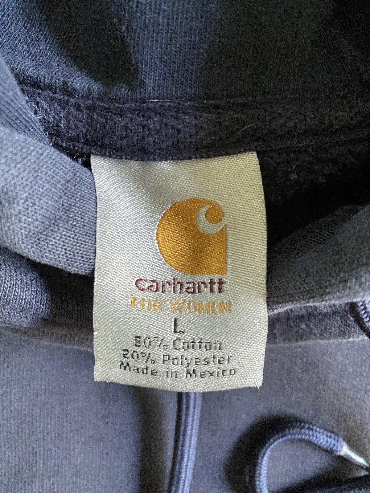 Carhartt 2008 Carhartt Women’s Dark Navy Raglan Hoodie Sweatshirt Size L / US 10 / IT 46 - 12 Thumbnail