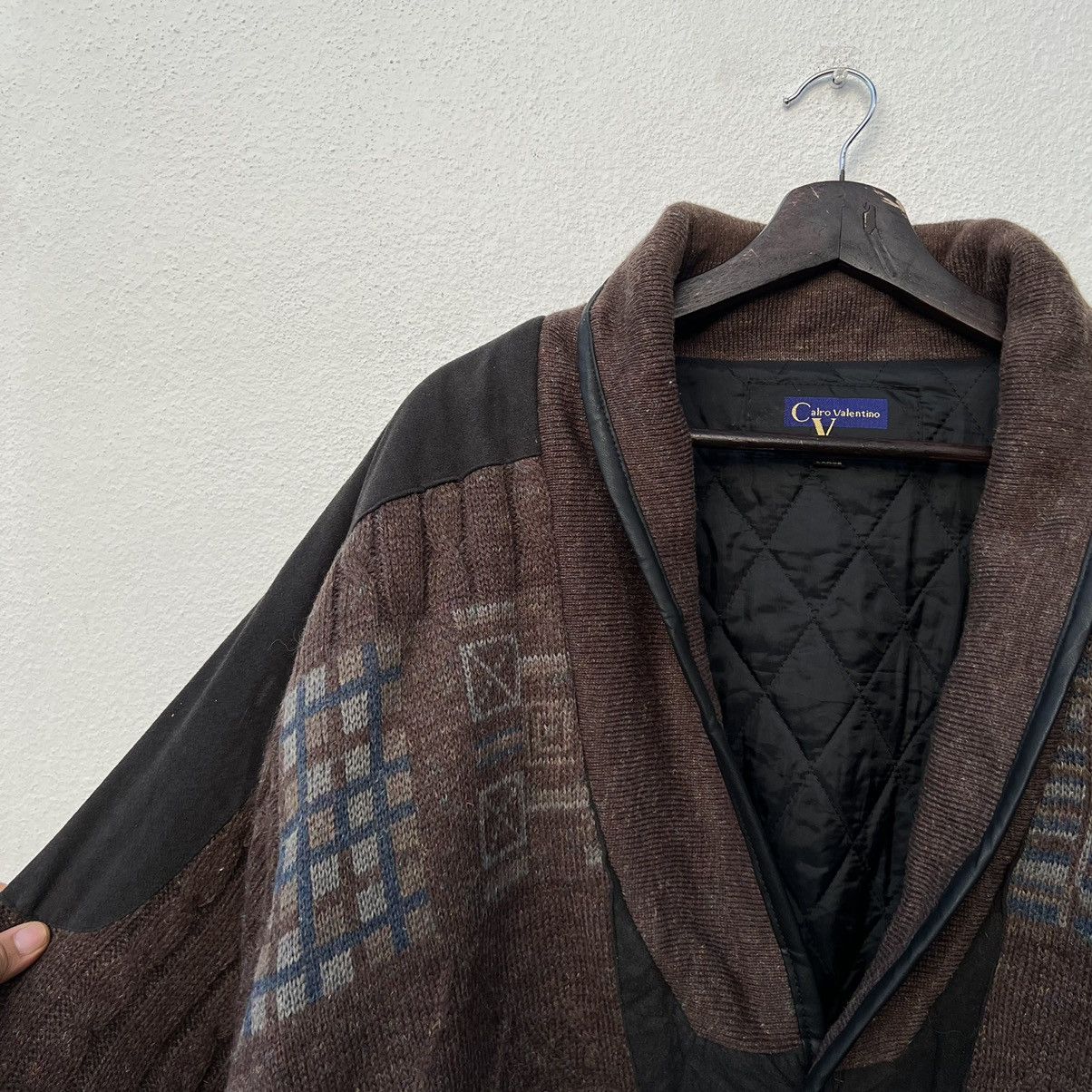 Japanese Brand VINTAGE CALRO VALENTINO PRINTED DESIGN CARDIGAN WOOL Size US L / EU 52-54 / 3 - 6 Thumbnail