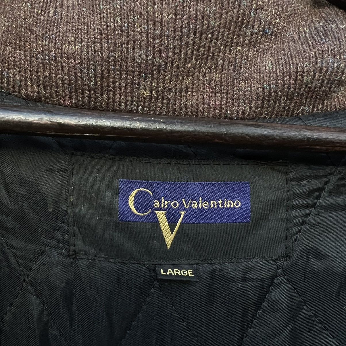Japanese Brand VINTAGE CALRO VALENTINO PRINTED DESIGN CARDIGAN WOOL Size US L / EU 52-54 / 3 - 15 Thumbnail