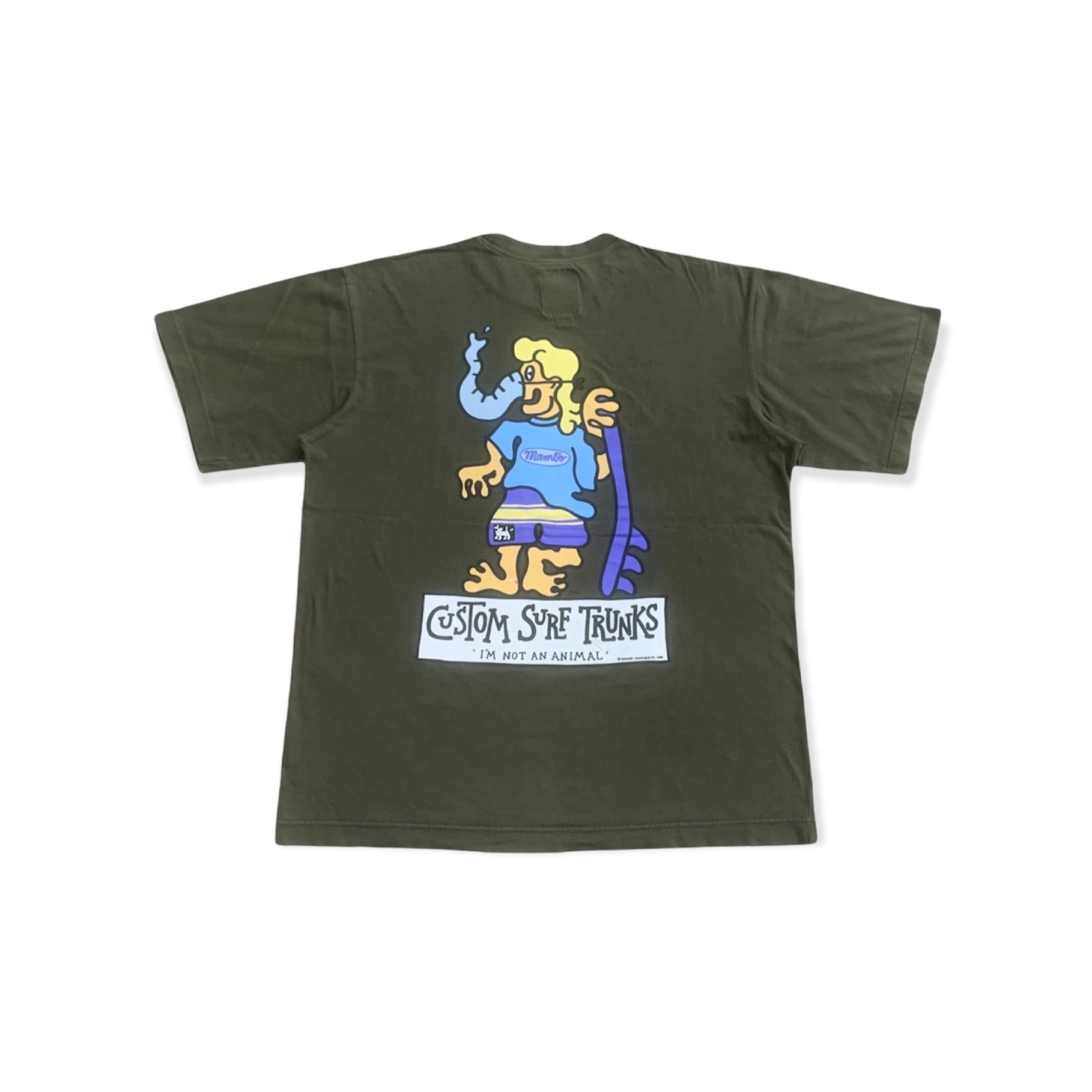 image of Jams World x Mambo Vintage 90's Mambo I'm Not An Animal Tshirt Size S Fit L in Green, Men's