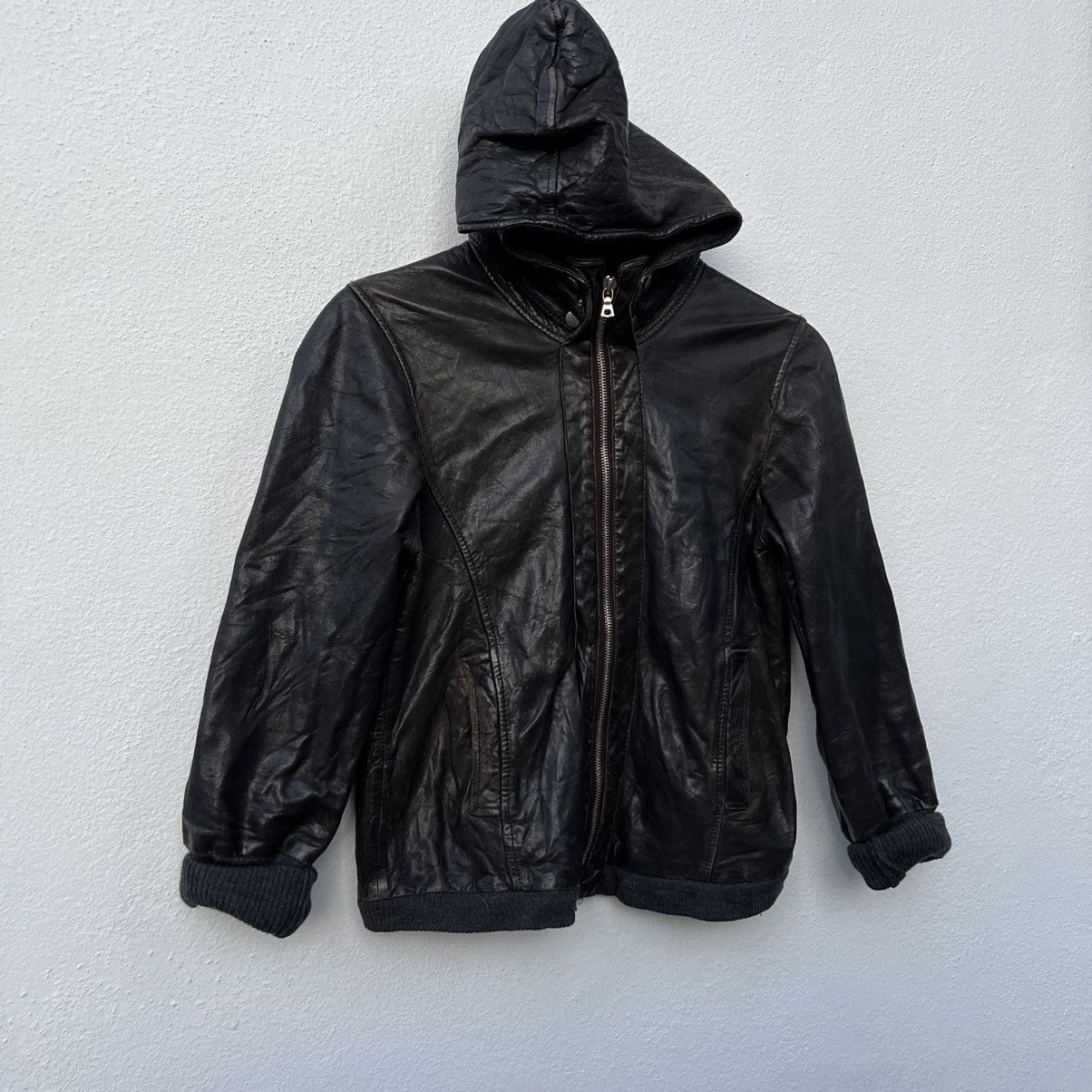 Japanese Brand VINTAGE EDITION BIKER PARACHUTE LEATHER JACKET Size US S / EU 44-46 / 1 - 5 Thumbnail