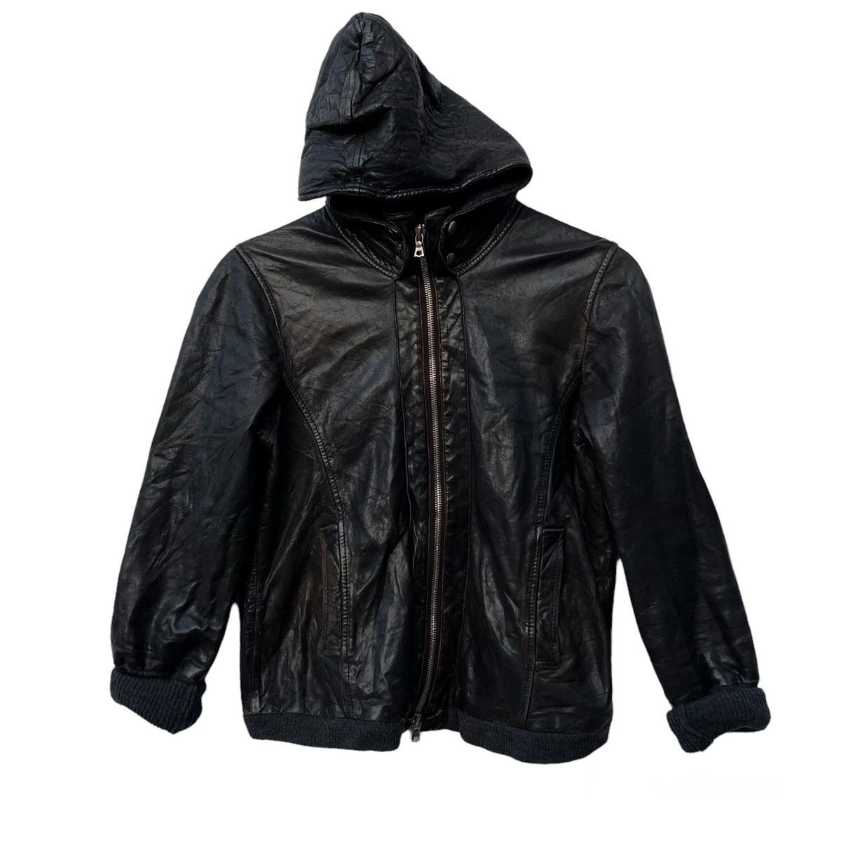 Japanese Brand VINTAGE EDITION BIKER PARACHUTE LEATHER JACKET Size US S / EU 44-46 / 1 - 1 Thumbnail