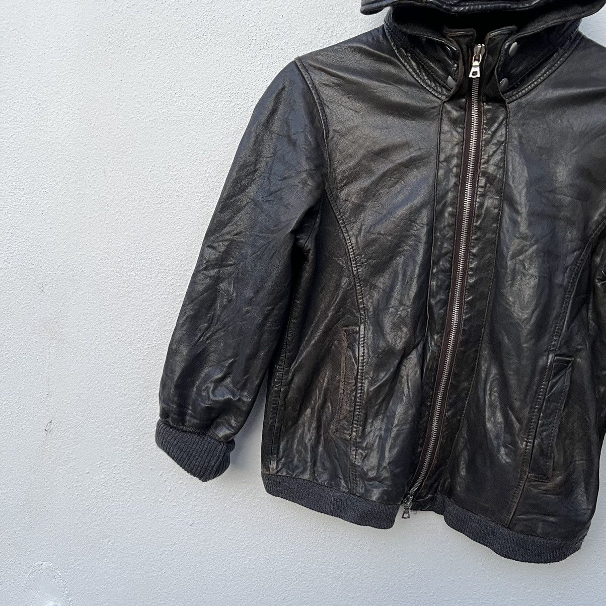Japanese Brand VINTAGE EDITION BIKER PARACHUTE LEATHER JACKET Size US S / EU 44-46 / 1 - 4 Thumbnail