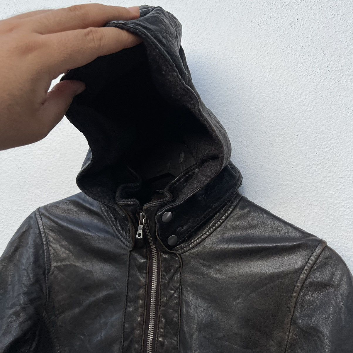 Japanese Brand VINTAGE EDITION BIKER PARACHUTE LEATHER JACKET Size US S / EU 44-46 / 1 - 7 Thumbnail