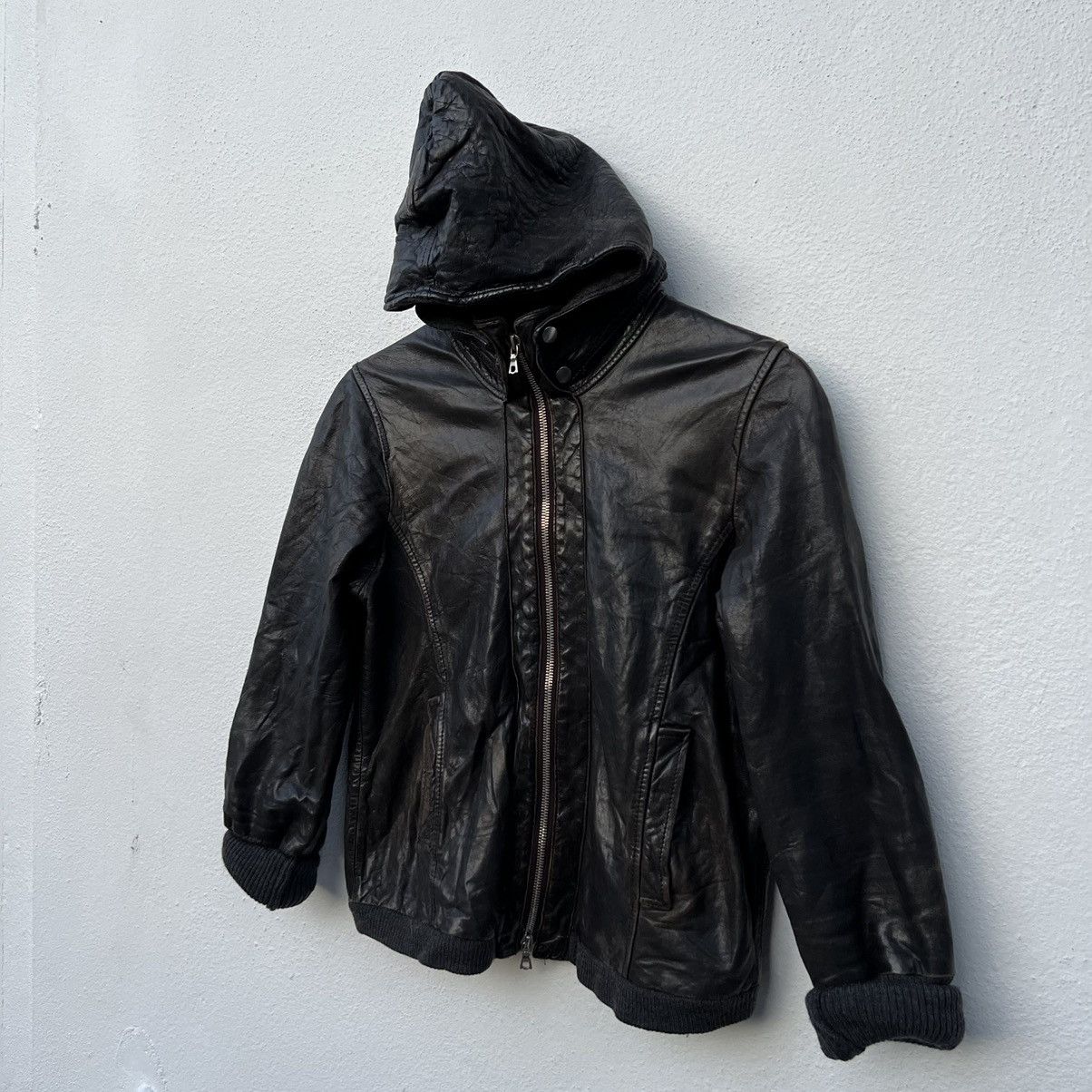 Japanese Brand VINTAGE EDITION BIKER PARACHUTE LEATHER JACKET Size US S / EU 44-46 / 1 - 2 Thumbnail