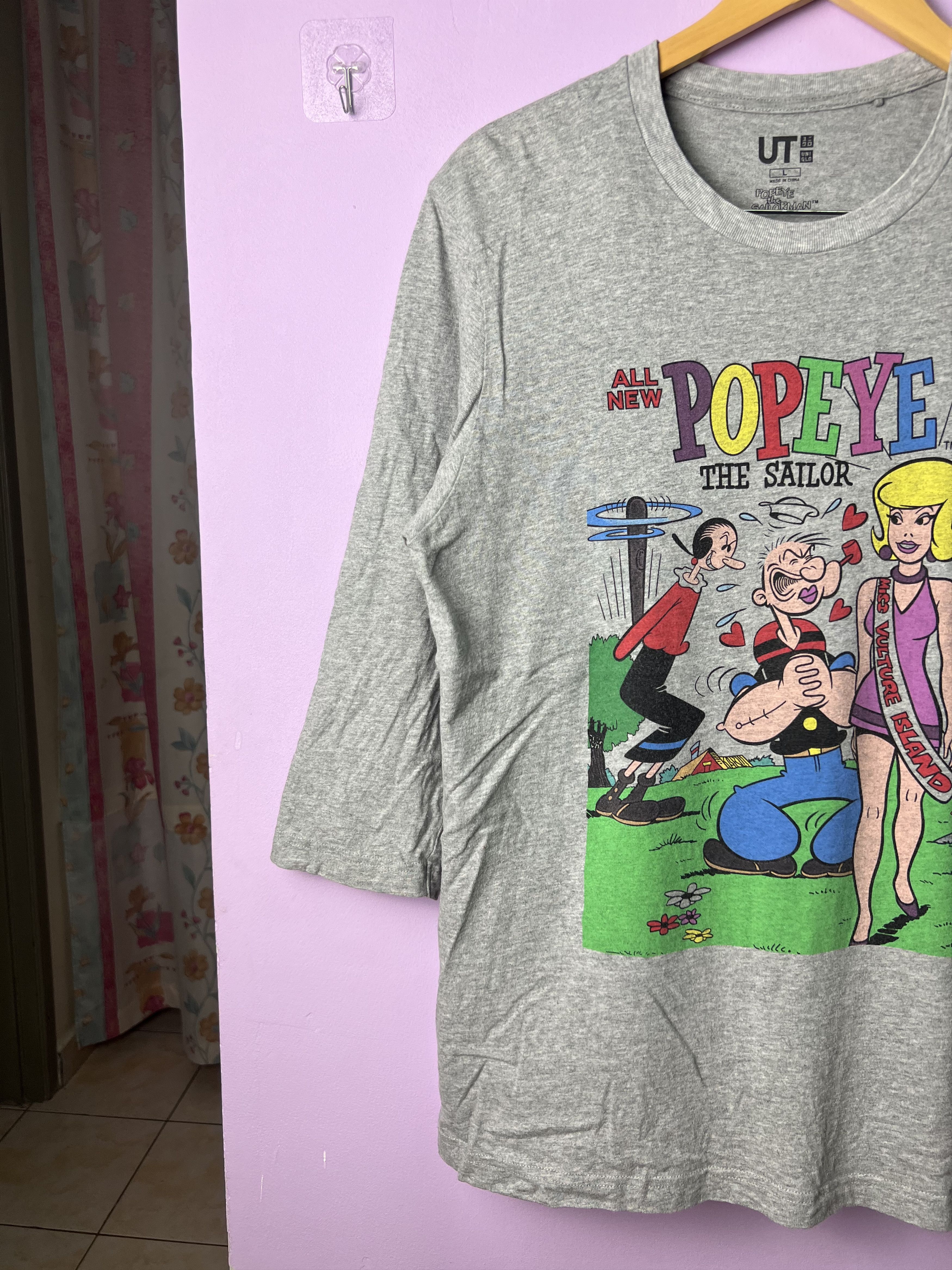 Cartoon Network 🔥Uniqlo Popeye The Sailorman Long Sleeve Tees Size US M / EU 48-50 / 2 - 3 Thumbnail