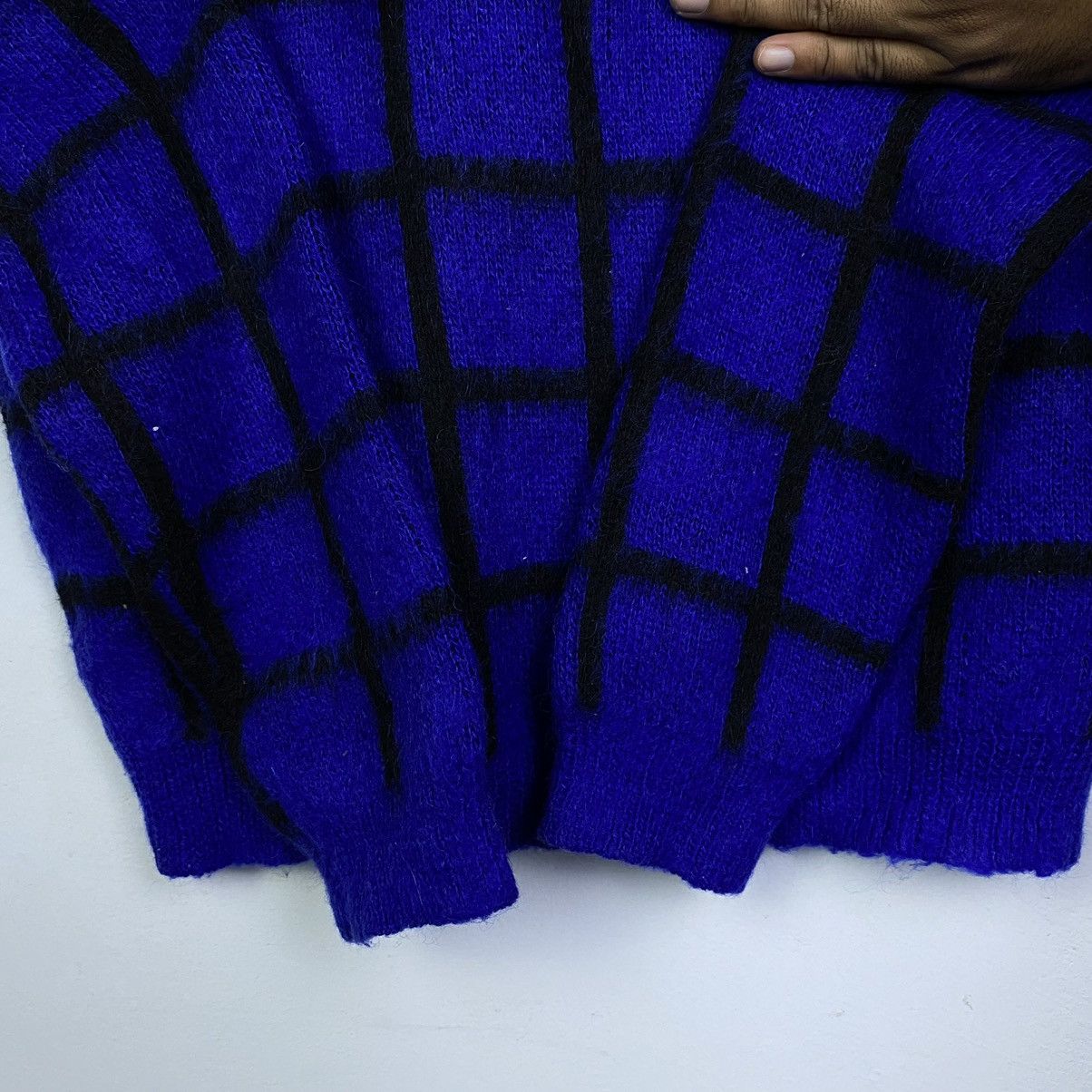 Aran Isles Knitwear × Japanese Brand × Vintage OFFER🔥Vintage Plaid Knitwear Jumper Sweater Size M / US 6-8 / IT 42-44 - 7 Thumbnail