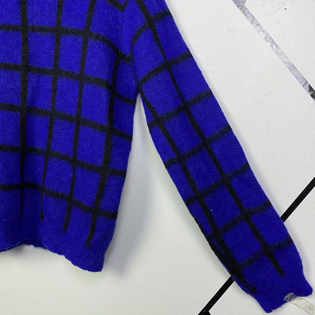 Aran Isles Knitwear × Japanese Brand × Vintage OFFER🔥Vintage Plaid Knitwear Jumper Sweater Size M / US 6-8 / IT 42-44 - 4 Thumbnail