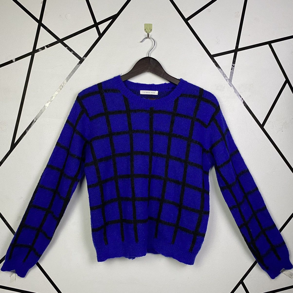 Aran Isles Knitwear × Japanese Brand × Vintage OFFER🔥Vintage Plaid Knitwear Jumper Sweater Size M / US 6-8 / IT 42-44 - 1 Thumbnail
