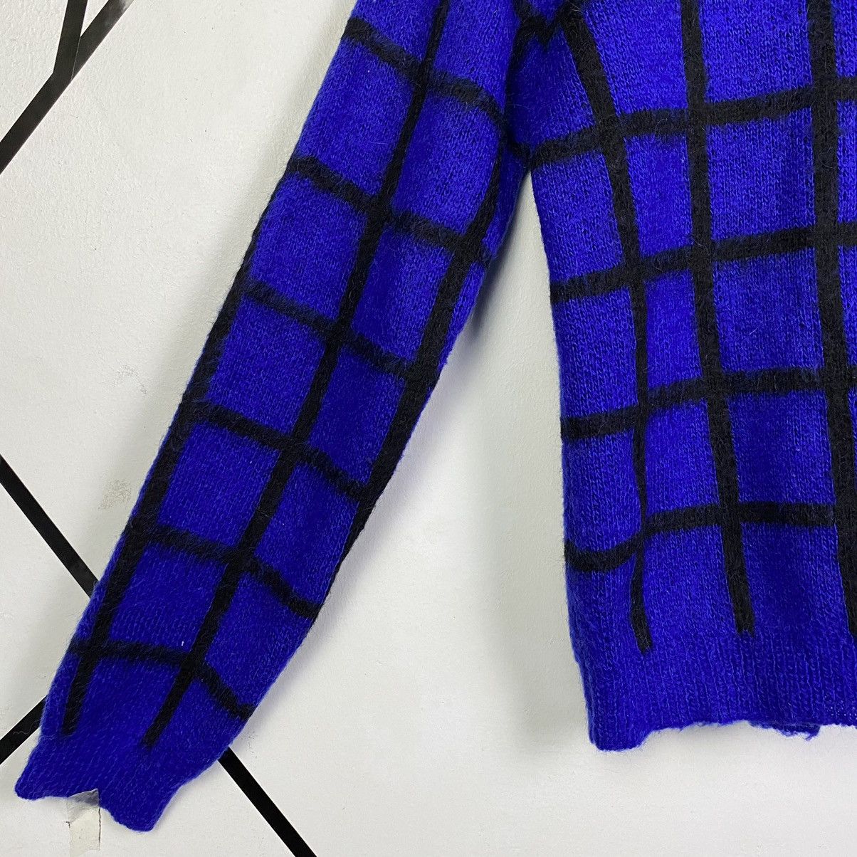 Aran Isles Knitwear × Japanese Brand × Vintage OFFER🔥Vintage Plaid Knitwear Jumper Sweater Size M / US 6-8 / IT 42-44 - 3 Thumbnail