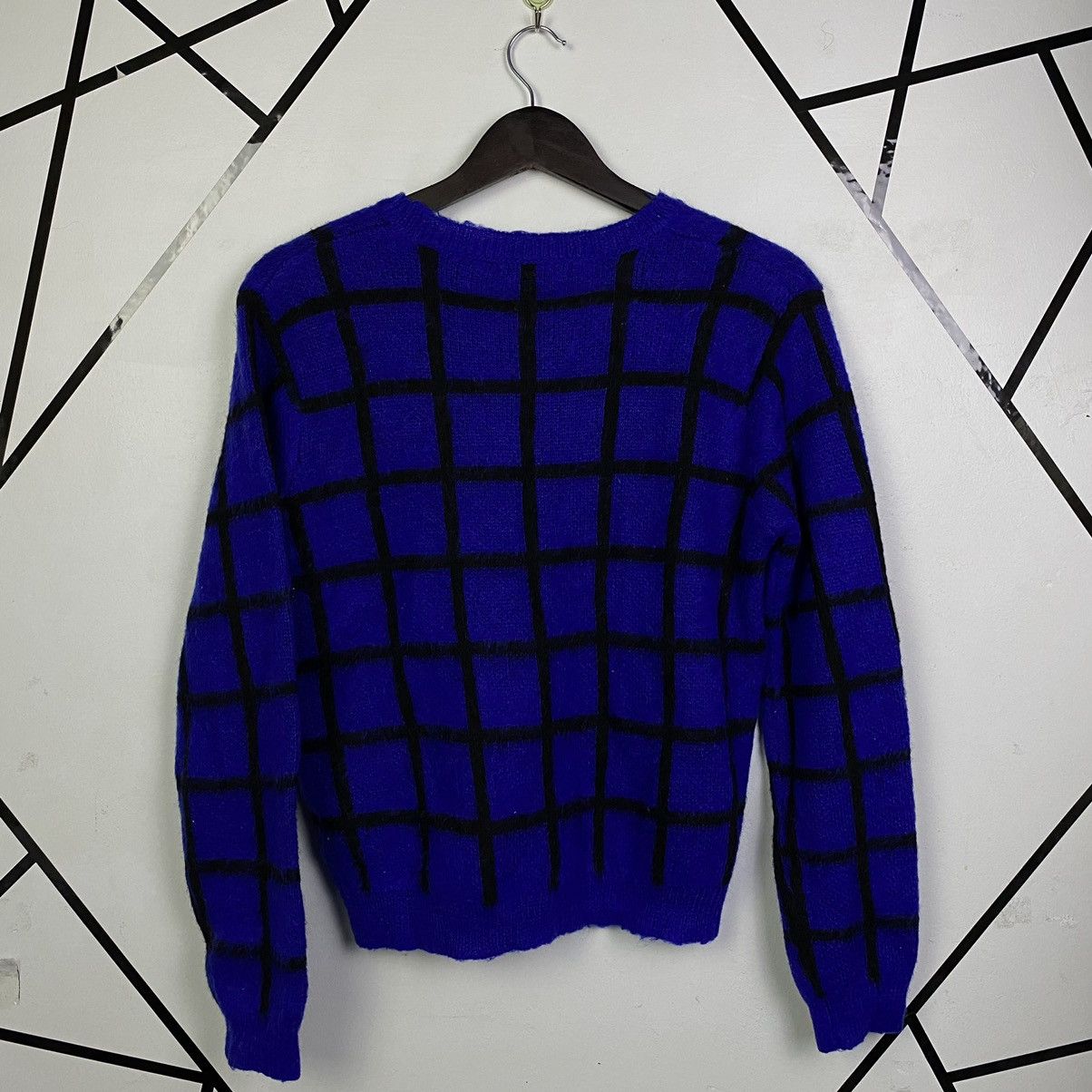 Aran Isles Knitwear × Japanese Brand × Vintage OFFER🔥Vintage Plaid Knitwear Jumper Sweater Size M / US 6-8 / IT 42-44 - 2 Thumbnail