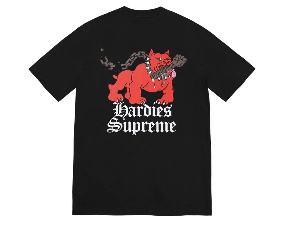 SUPREME SS23 HARDIES DOG TEE BLACK WHITE XXL