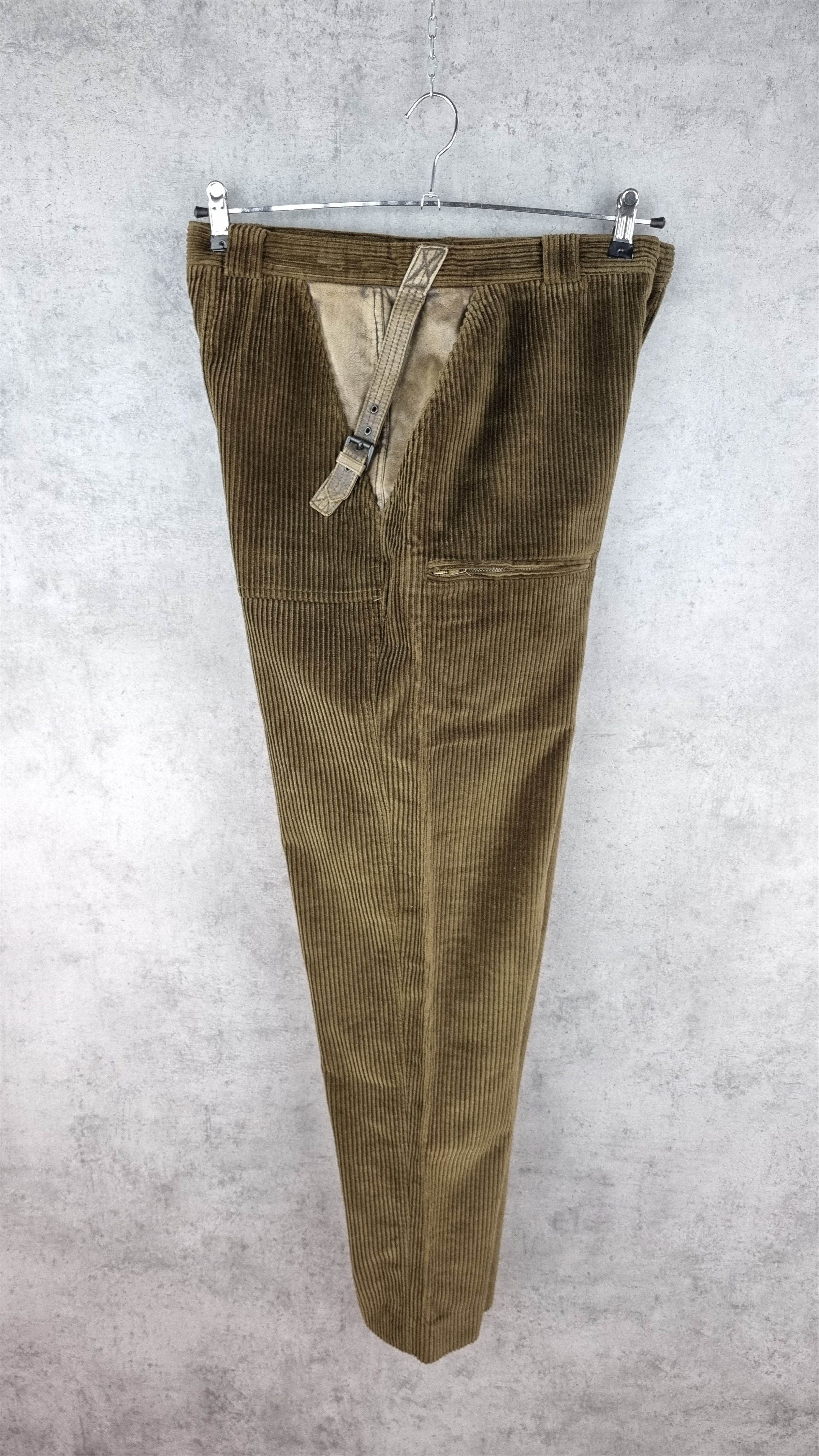 GF Ferre × Gianfranco Ferre 80s Gianfranco Ferre Leather Pockets Corduroy Vintage Pant Size US 32 / EU 48 - 2 Thumbnail