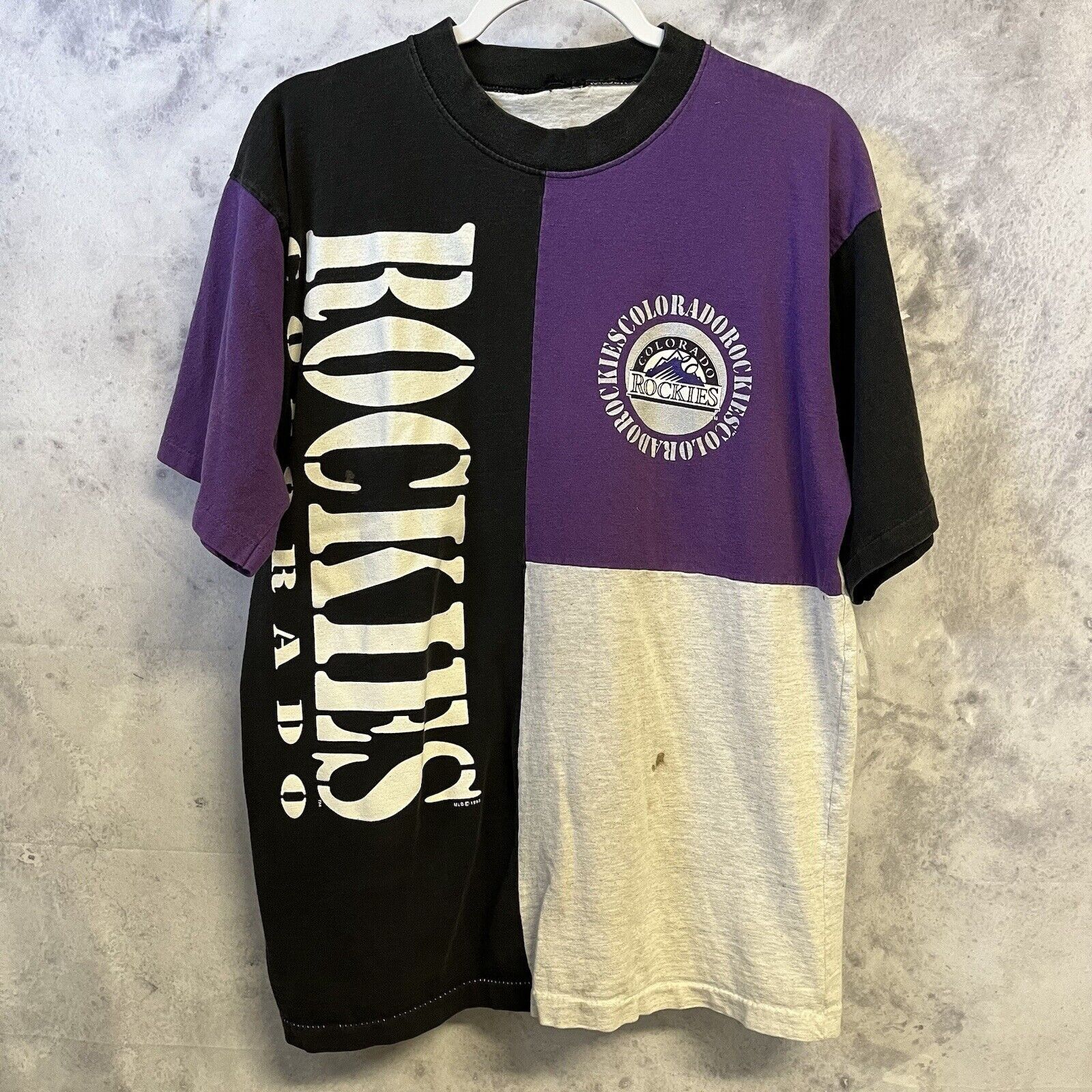 Vintage 90s T-shirt Colorado ROCKIES Baseball 1993 Tee XL 