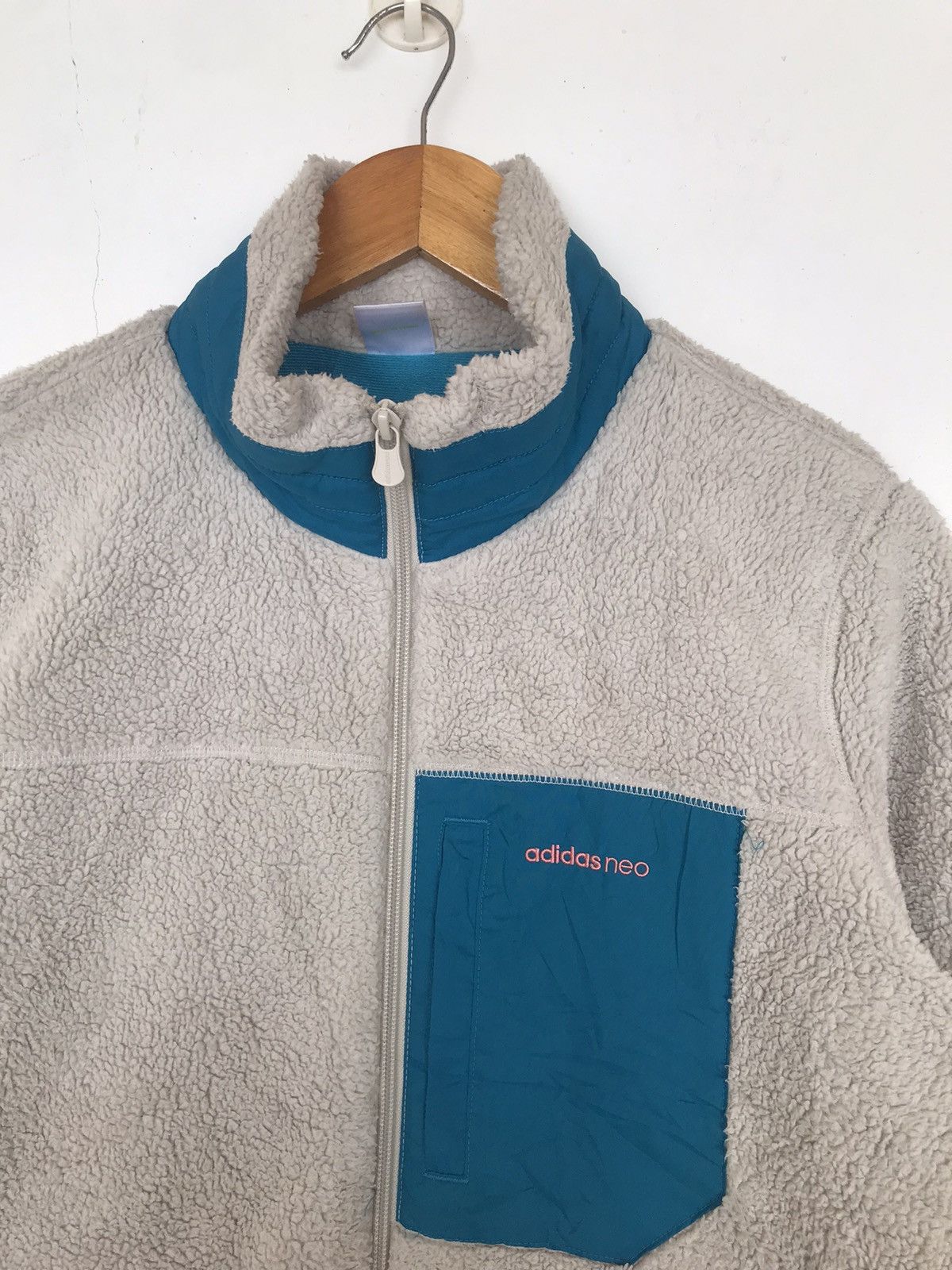 Adidas Adidas Fleece Retro Jacket Deep Piled Y2K Sweater Size US M / EU 48-50 / 2 - 2 Thumbnail