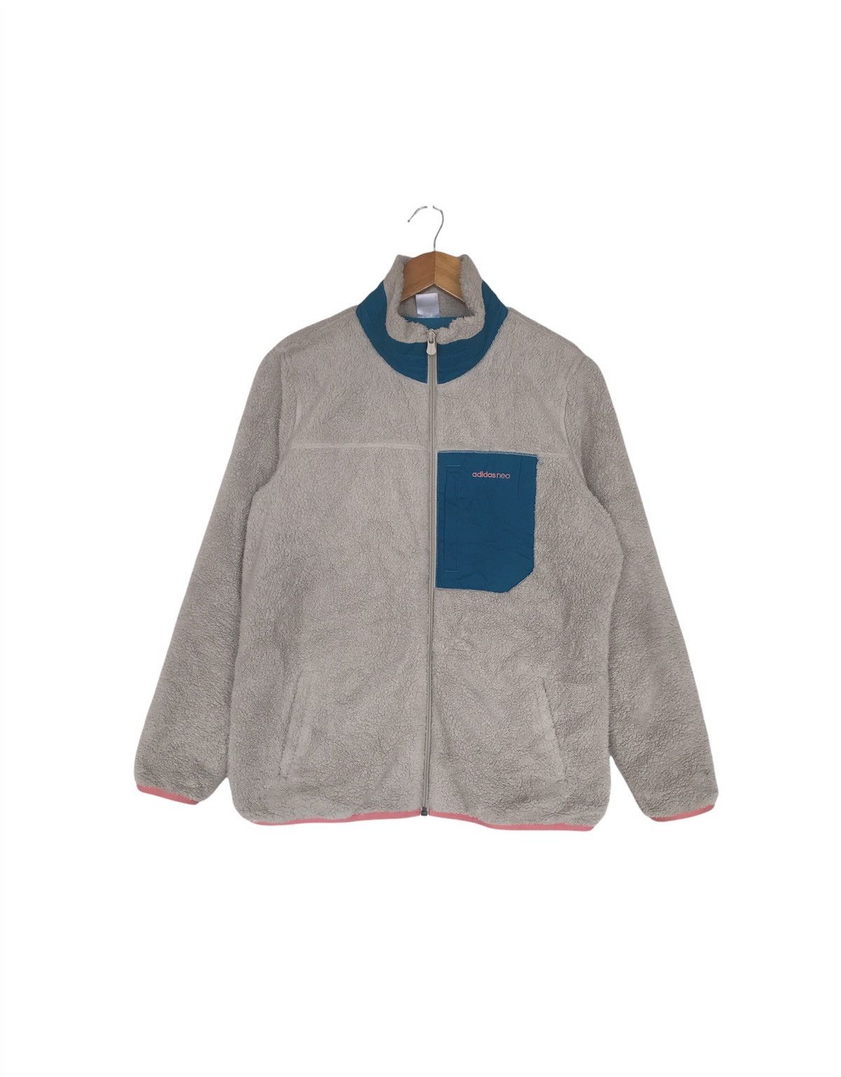 Adidas Adidas Fleece Retro Jacket Deep Piled Y2K Sweater Size US M / EU 48-50 / 2 - 1 Thumbnail