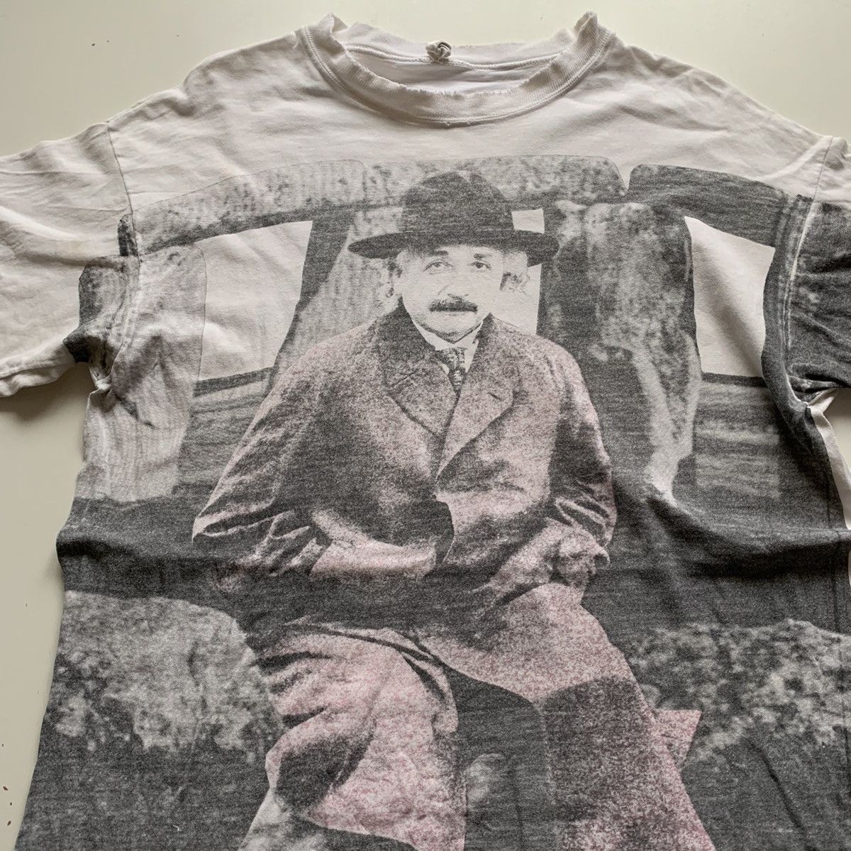Vintage Vintage 1990s Einstein AOP Science Art Graphic T Shirt Large Size US L / EU 52-54 / 3 - 2 Thumbnail