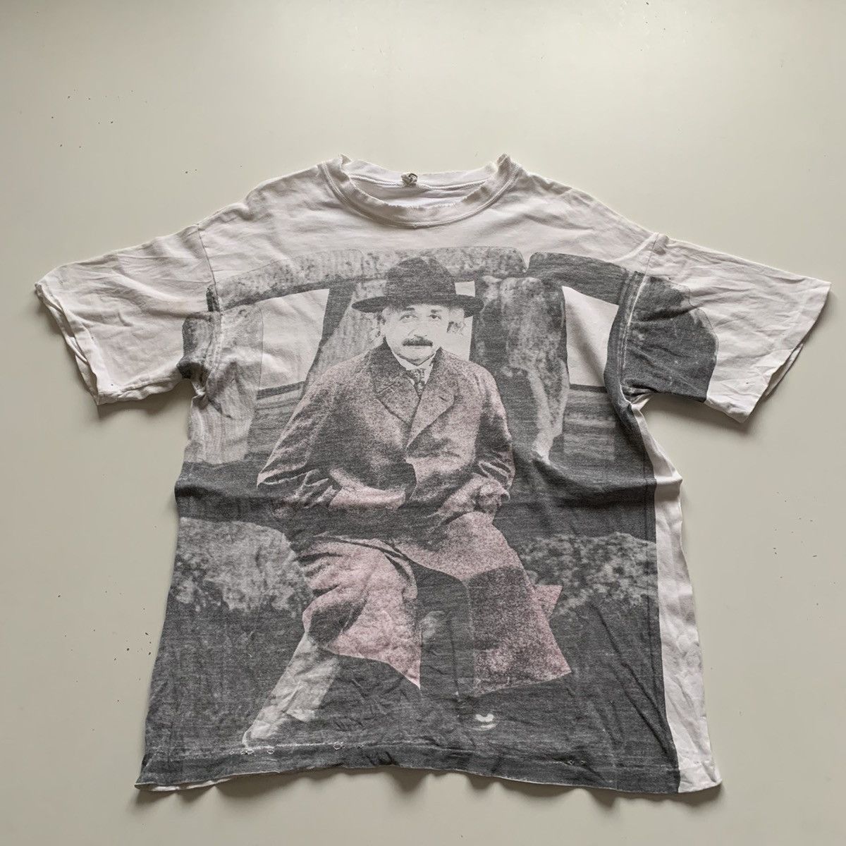 Vintage Vintage 1990s Einstein AOP Science Art Graphic T Shirt Large Size US L / EU 52-54 / 3 - 1 Thumbnail