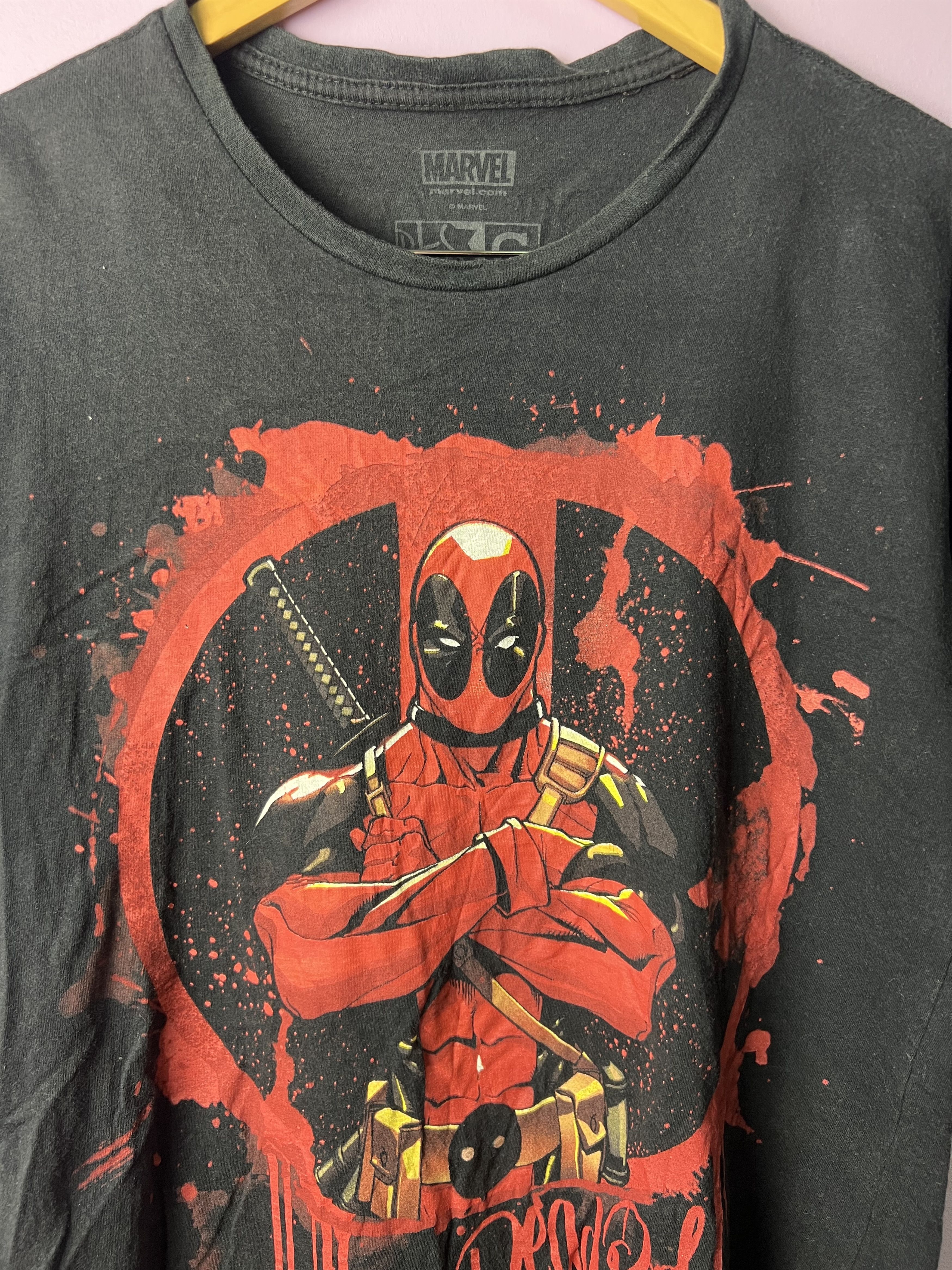 Marvel Comics 🔥Big Printed Marvel Deadpool Tees Size US M / EU 48-50 / 2 - 4 Thumbnail