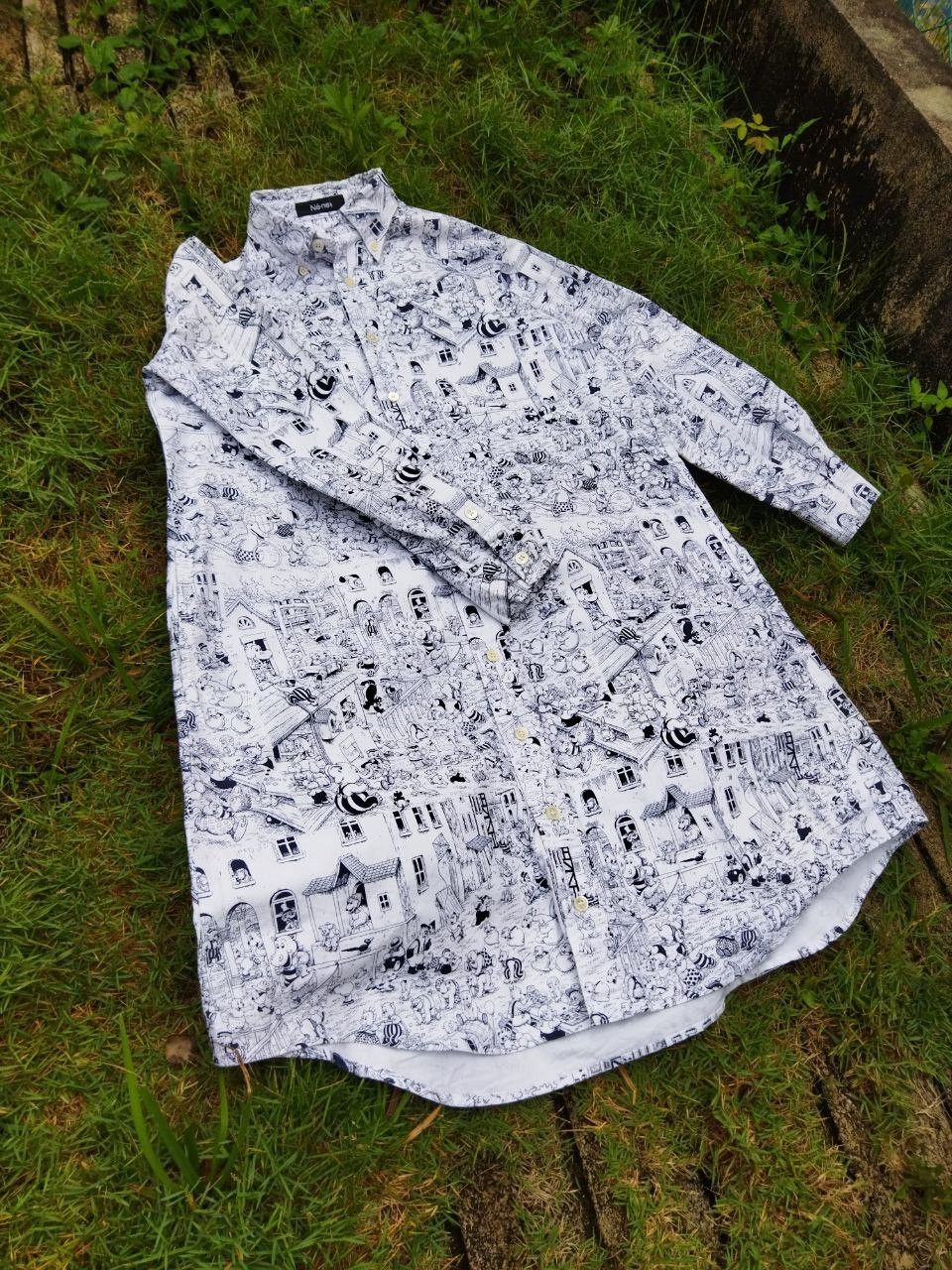 Issey Miyake Vintage Ne-Net Issey Miyake Overprint Shirt Size XS / US 0-2 / IT 36-38 - 2 Thumbnail