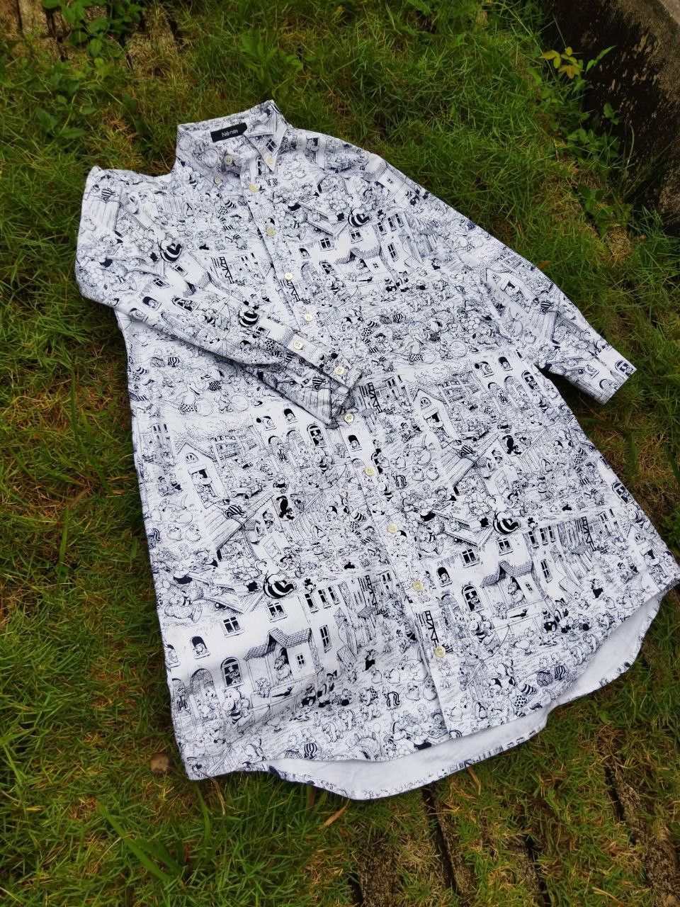 Issey Miyake Vintage Ne-Net Issey Miyake Overprint Shirt Size XS / US 0-2 / IT 36-38 - 3 Thumbnail