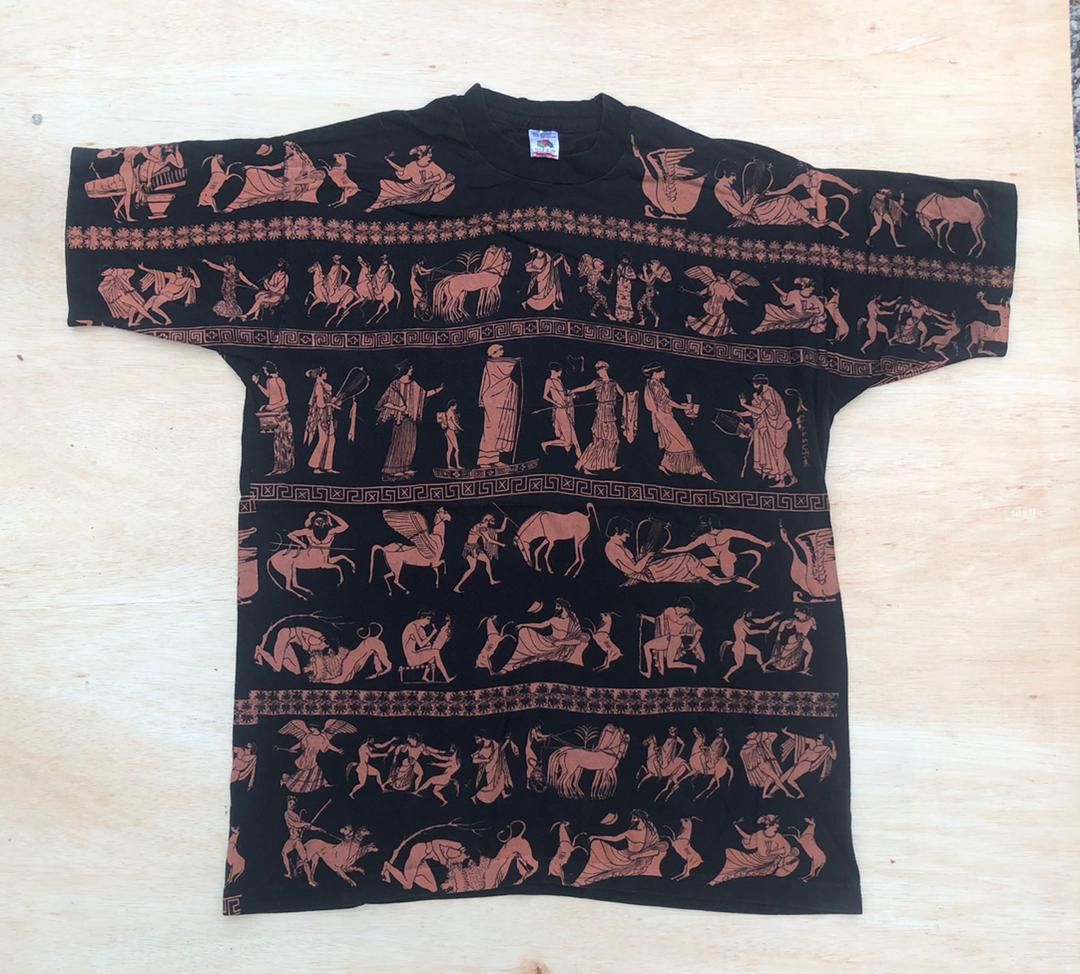 Fruit Of The Loom × Vintage Vintage Habitat Ancient Greek fullprint tee Size US XXL / EU 58 / 5 - 1 Thumbnail
