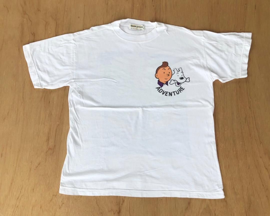Vintage vintage tee shark attack B13 Size US L / EU 52-54 / 3 - 3 Thumbnail