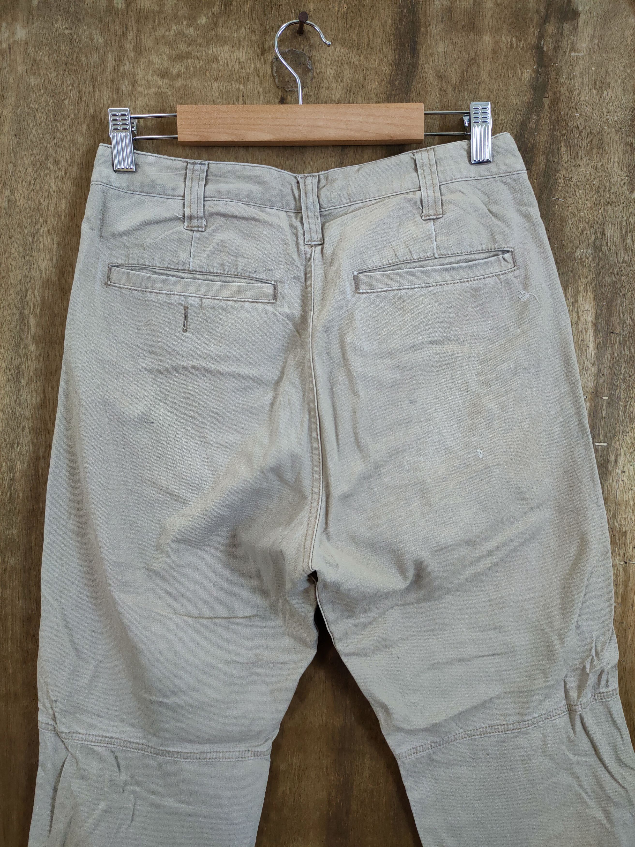 Japanese Brand DL Japan patchwork dirty thrashed worn cargo pants #46-719 Size US 29 - 10 Thumbnail