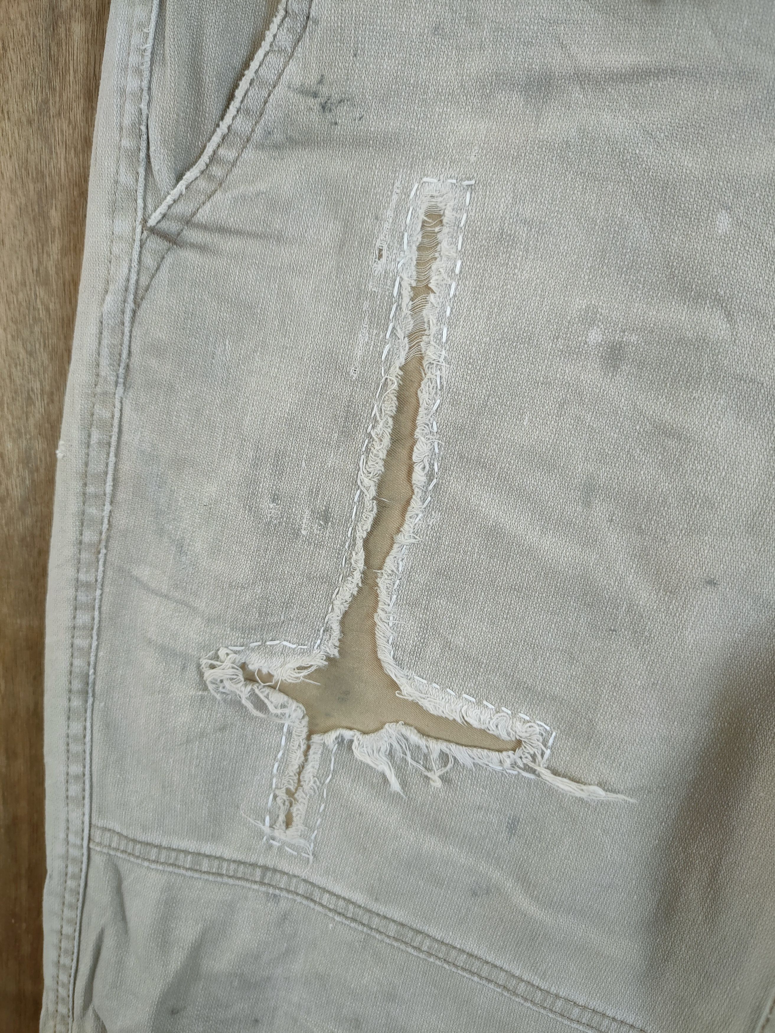 Japanese Brand DL Japan patchwork dirty thrashed worn cargo pants #46-719 Size US 29 - 6 Thumbnail