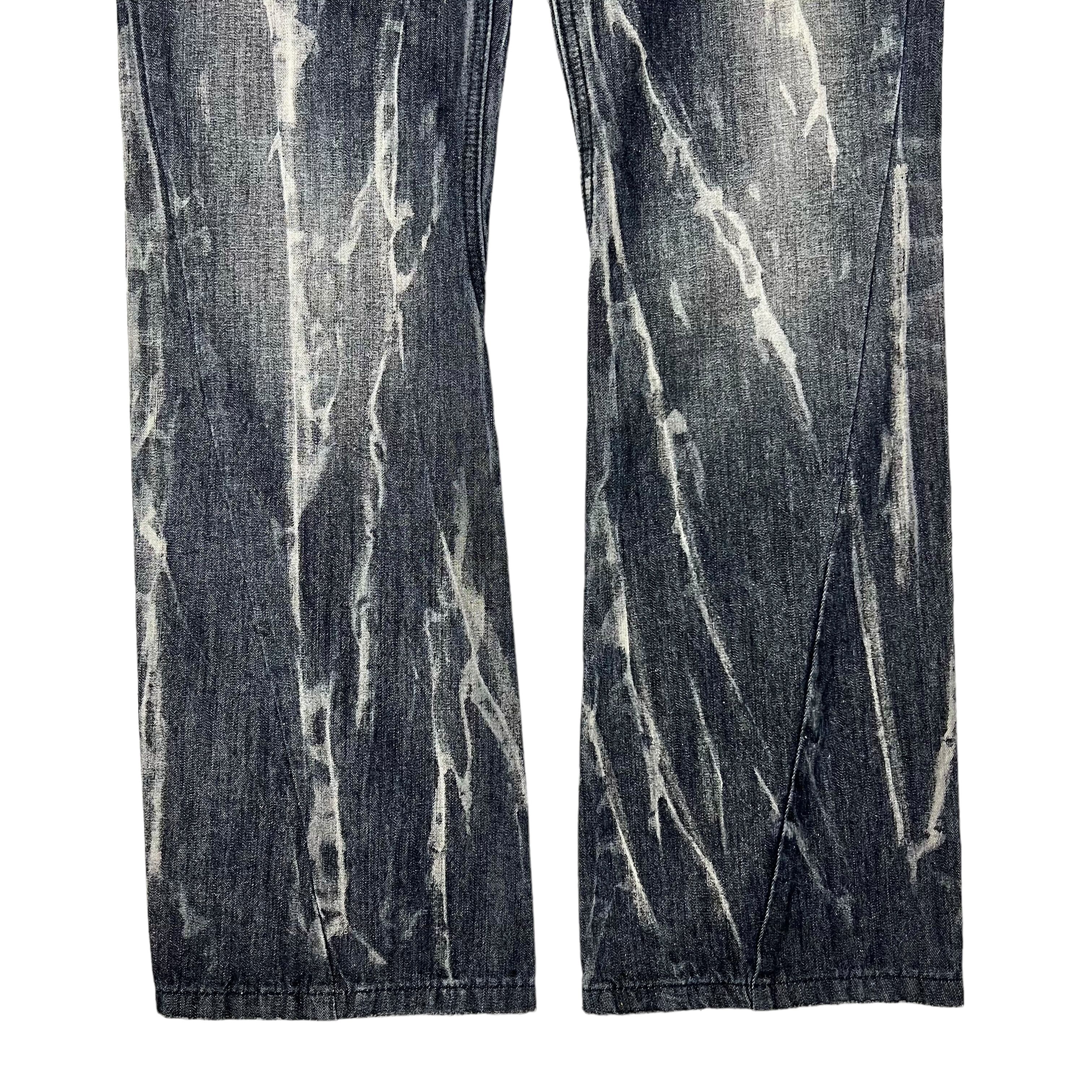 Japanese Brand × Seditionaries Black Baccara Gothic Punk Distressed Flared Ripped Denim Size US 32 / EU 48 - 6 Thumbnail