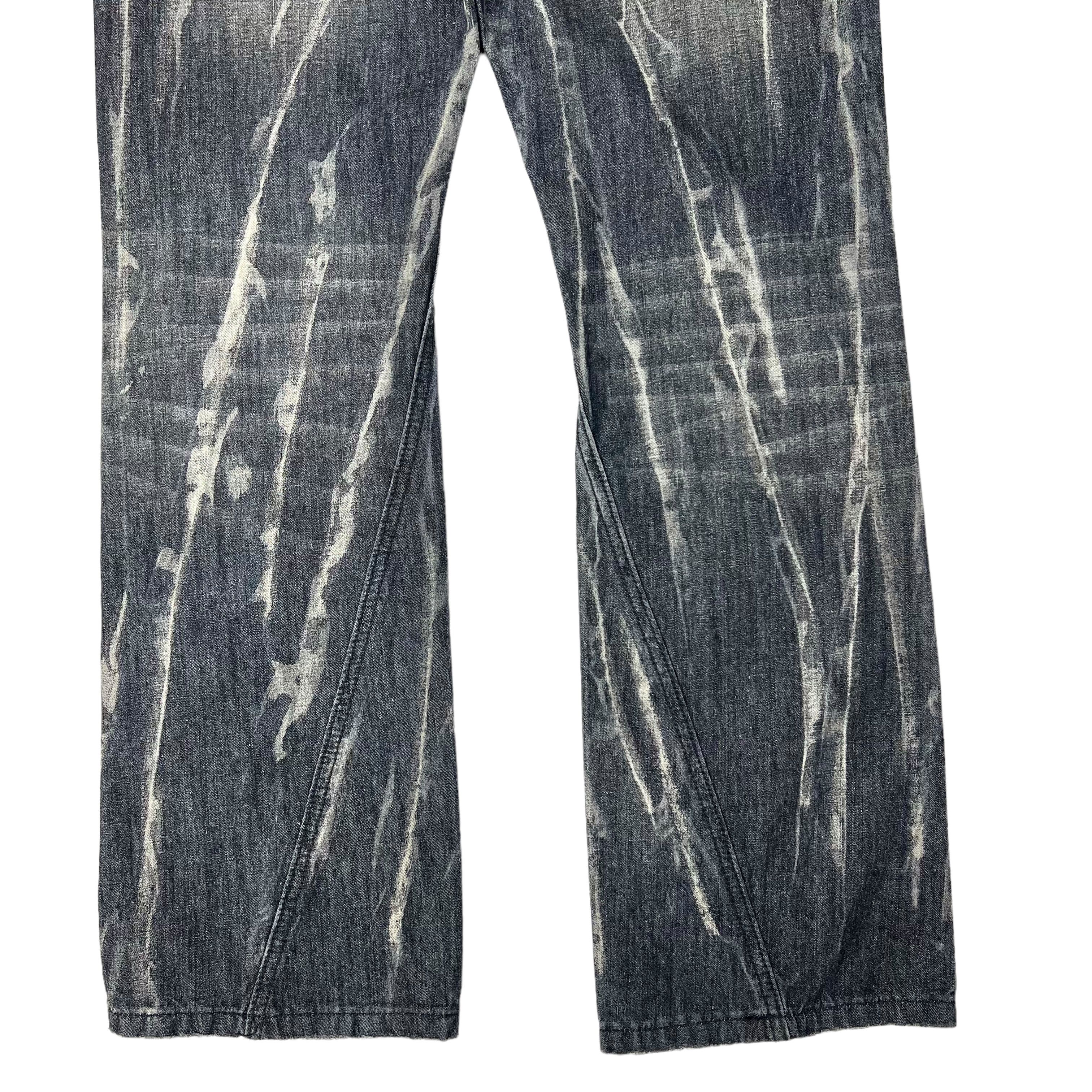 Japanese Brand × Seditionaries Black Baccara Gothic Punk Distressed Flared Ripped Denim Size US 32 / EU 48 - 7 Thumbnail