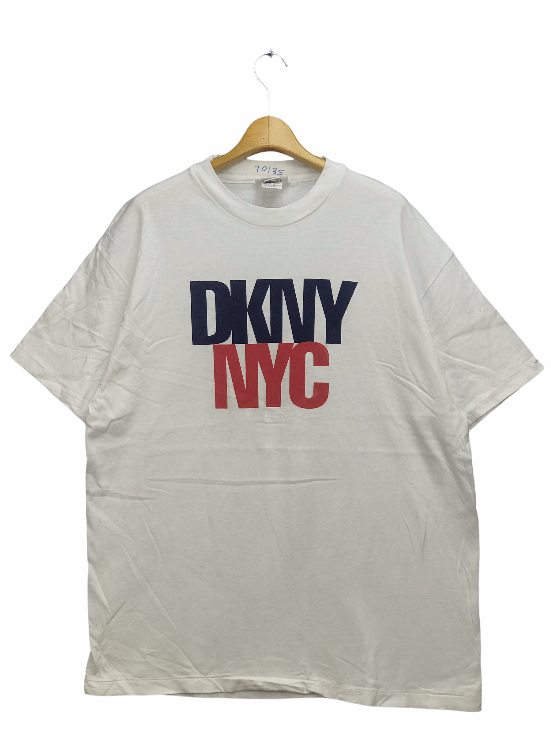DKNY VINTAGE DKNY NYC SPELLOUT LOGO TEES Size US XL / EU 56 / 4 - 1 Thumbnail