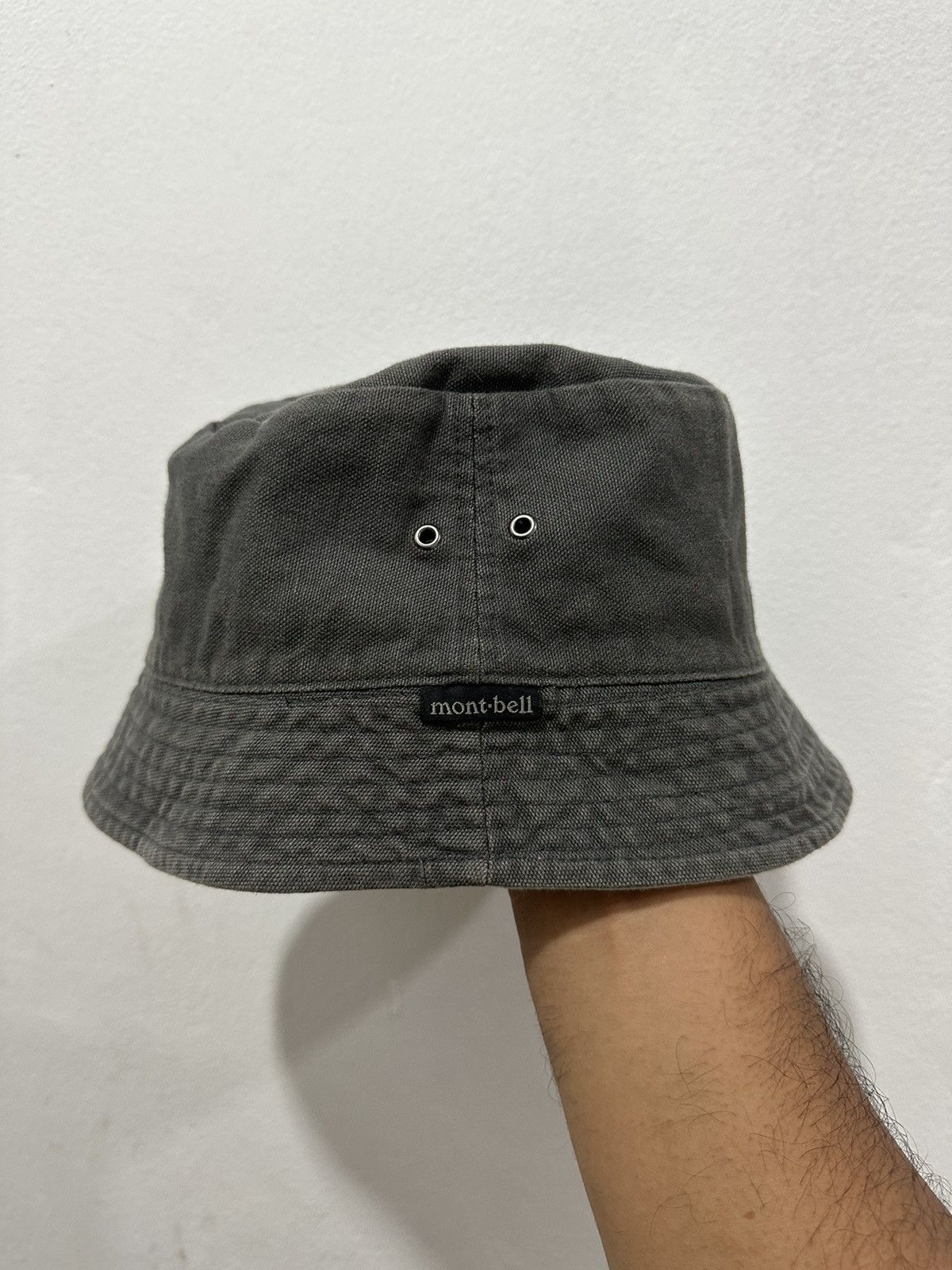 image of 2 In 1 Reversible Montbell Bucket Hat in Grey/Khaki, Men's