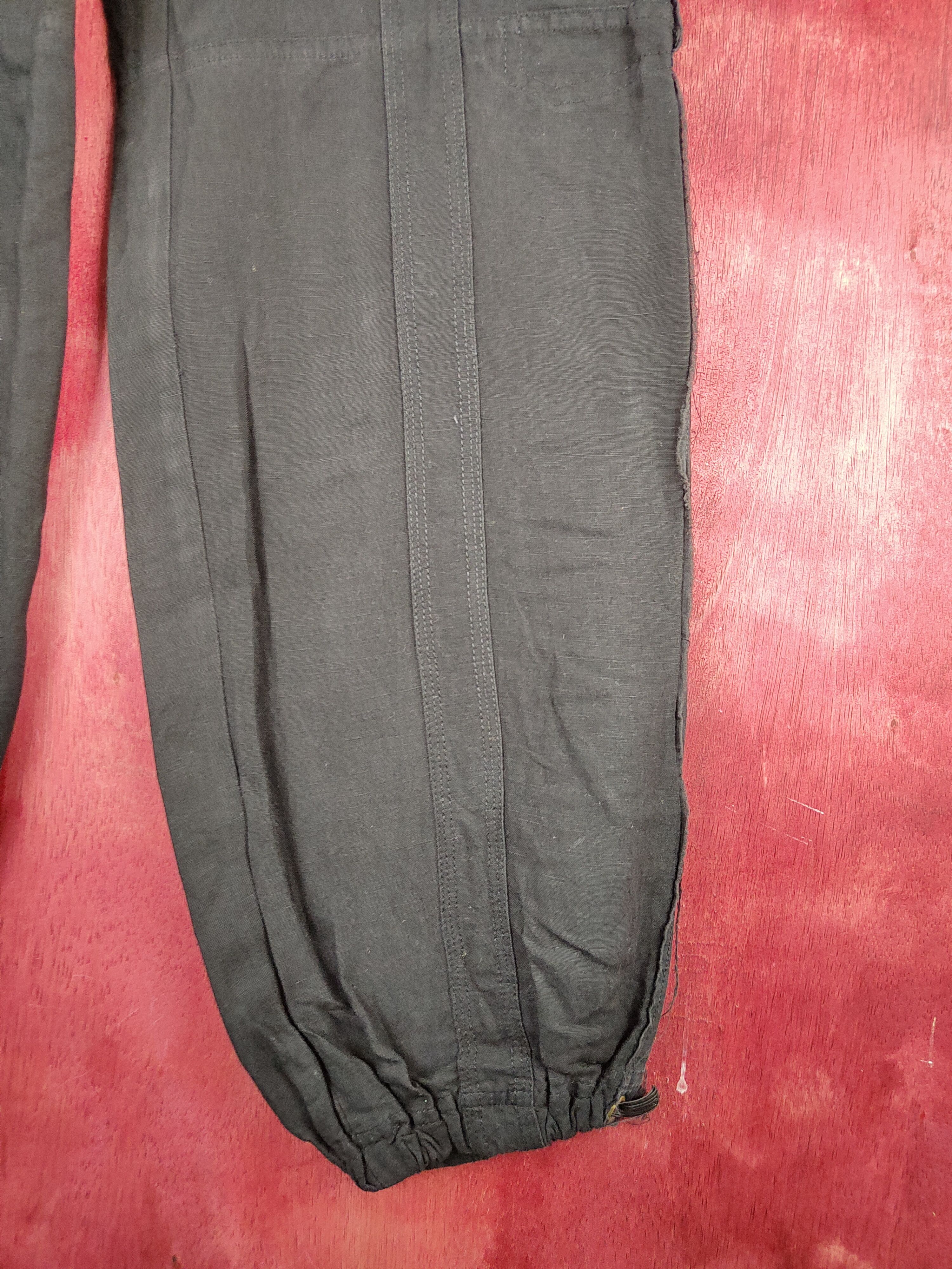 Japanese Brand Nouvangcée Black Multipocket Thin Cargo Pants #S789 Size 29" - 6 Thumbnail