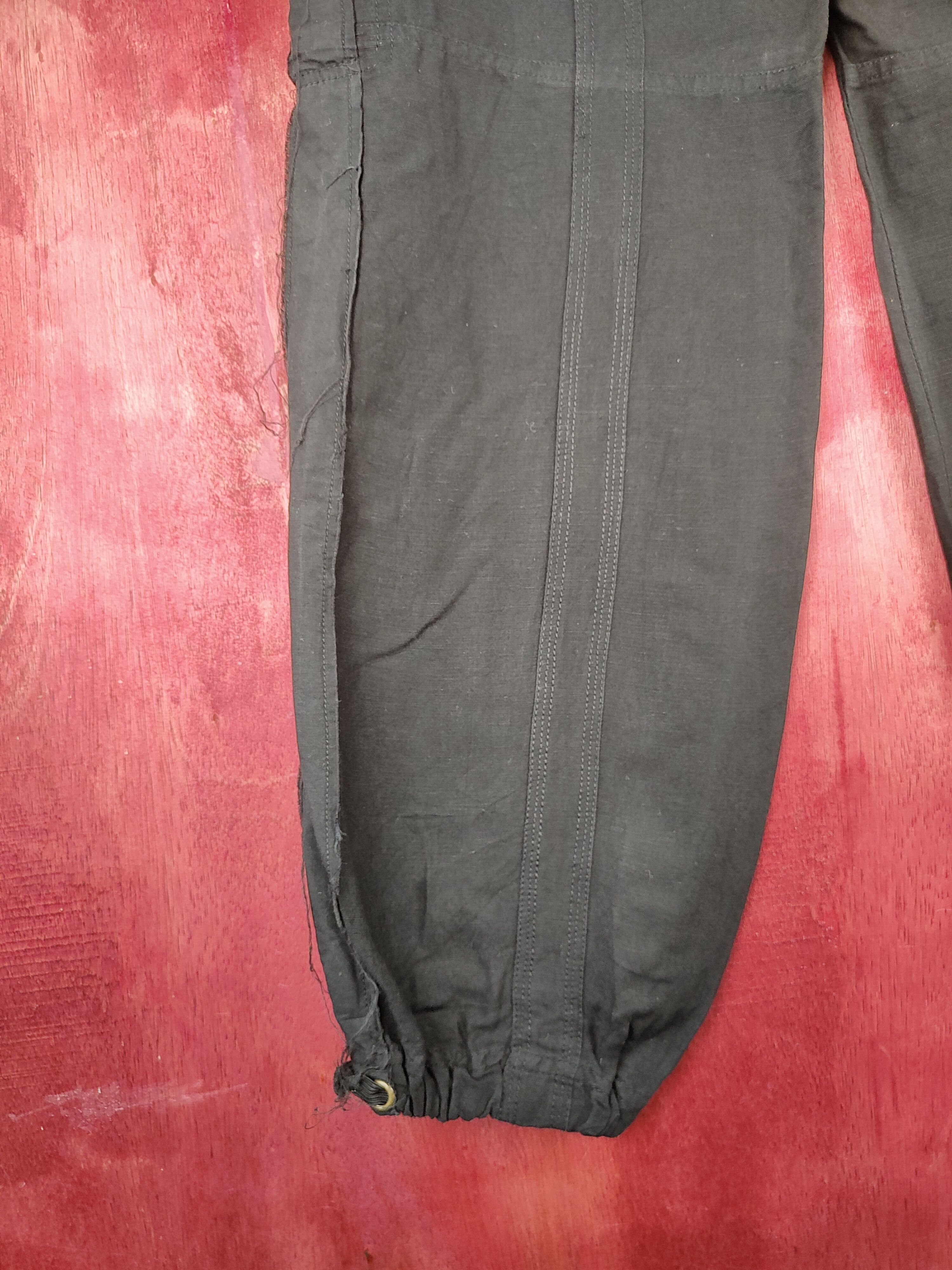 Japanese Brand Nouvangcée Black Multipocket Thin Cargo Pants #S789 Size 29" - 9 Thumbnail
