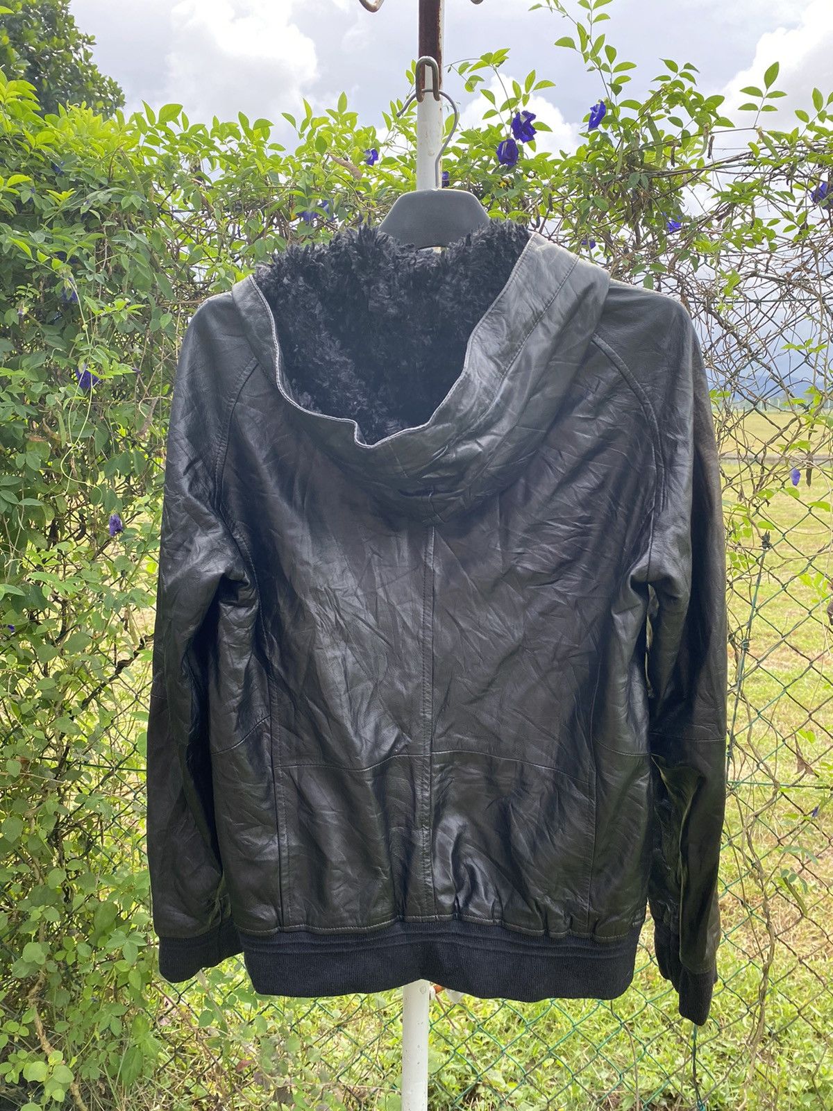 ABAHOUSE Abahouse Sheep Leather Jacket Hood Fur Racoon Size US M / EU 48-50 / 2 - 2 Thumbnail