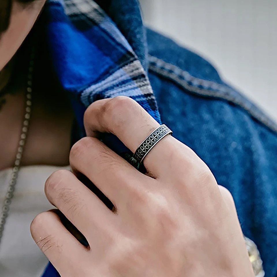 Jewelry Creative Simple Sawtooth Ring Size ONE SIZE - 2 Thumbnail