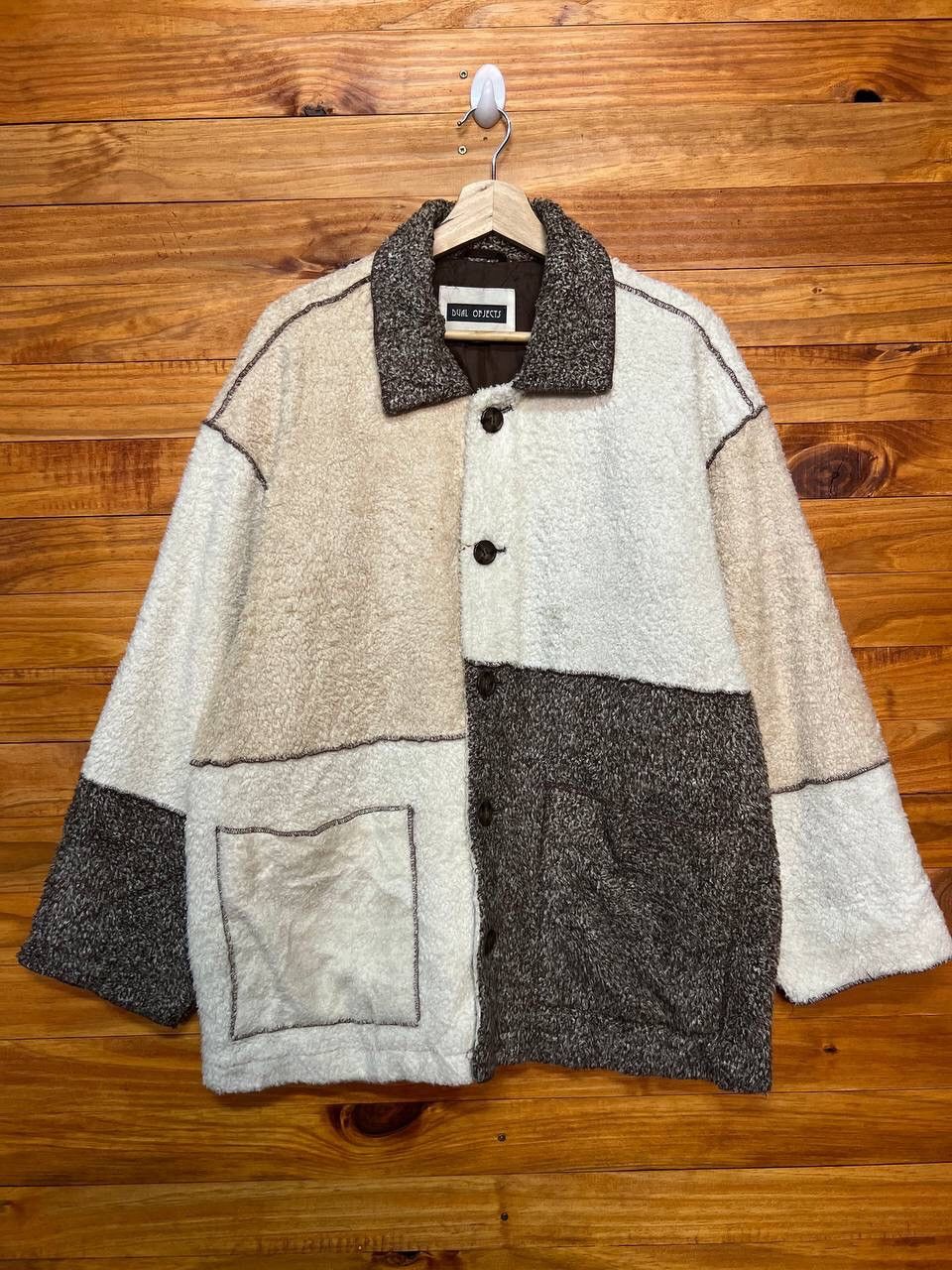 Japanese Brand DUAL OBJECTS PATCHWORK FLEECE JACKET Size US M / EU 48-50 / 2 - 1 Thumbnail