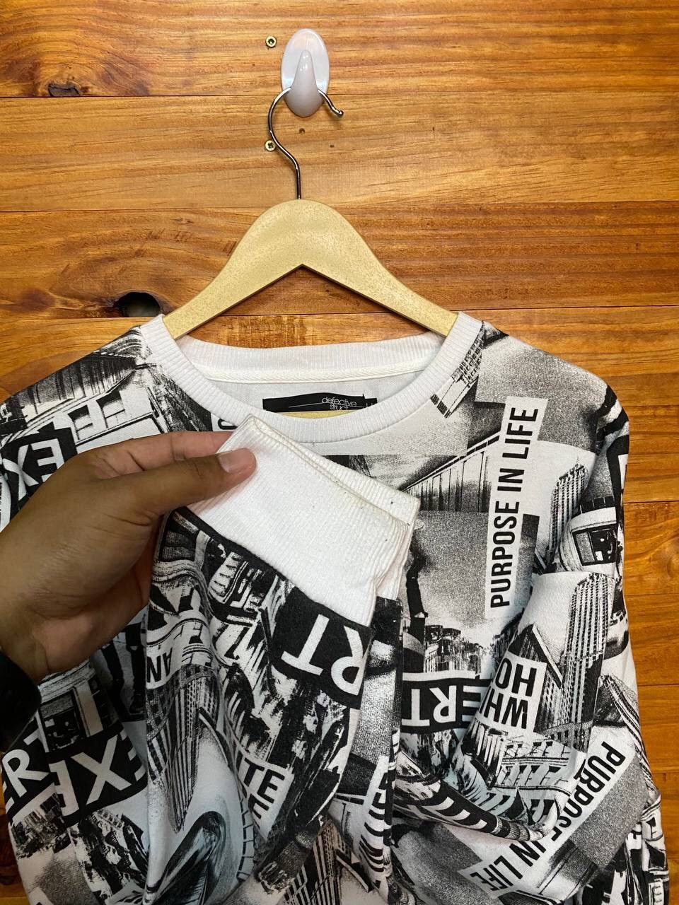 Japanese Brand DEFECTIVE STRUCT FULLPRINT SWEATSHIRT Size US L / EU 52-54 / 3 - 8 Thumbnail