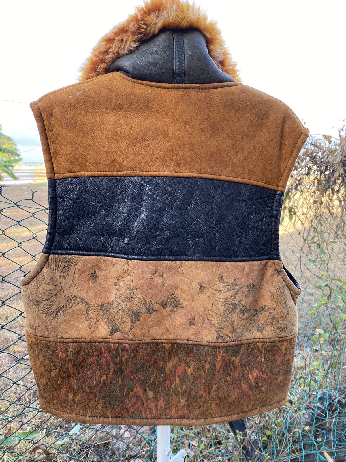 Vintage 90s MEO Suede Leather Faux Fur Boho Hippie Vest M Size US M / EU 48-50 / 2 - 2 Thumbnail