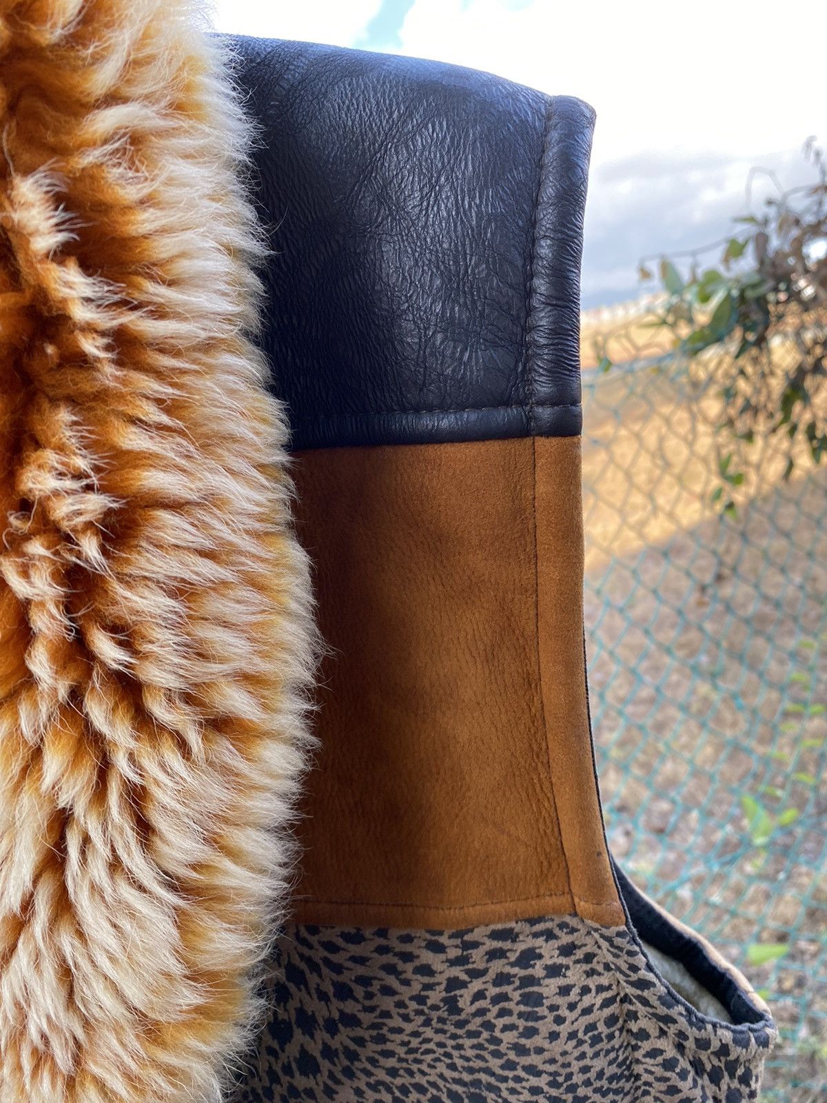 Vintage 90s MEO Suede Leather Faux Fur Boho Hippie Vest M Size US M / EU 48-50 / 2 - 9 Thumbnail