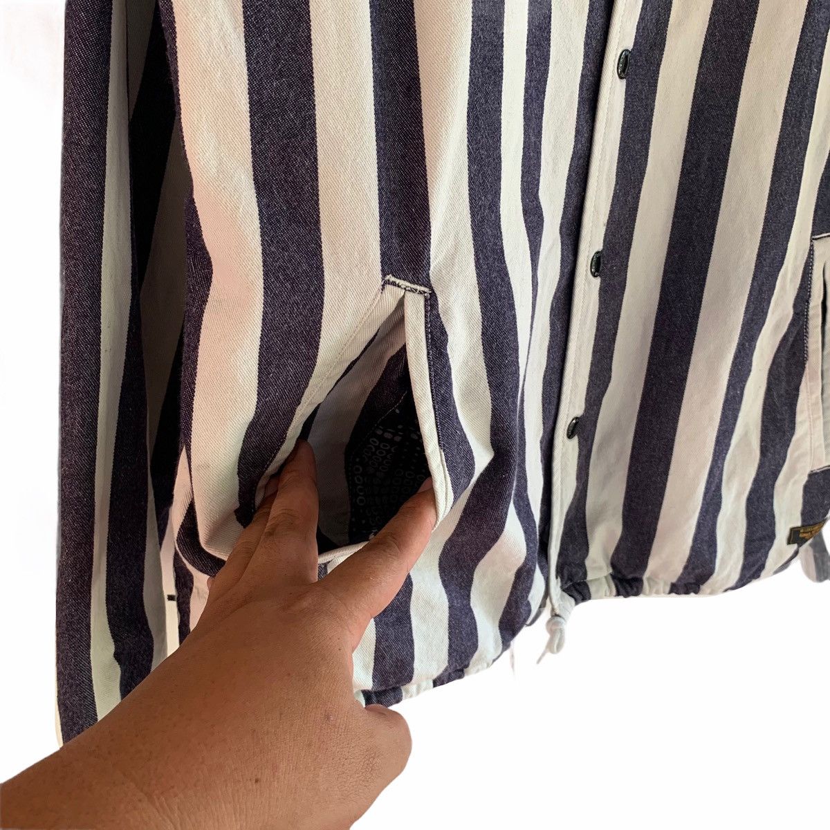 Indigo King Of Indigo Striped Prisoner Pattern Jacket Size US L / EU 52-54 / 3 - 9 Thumbnail
