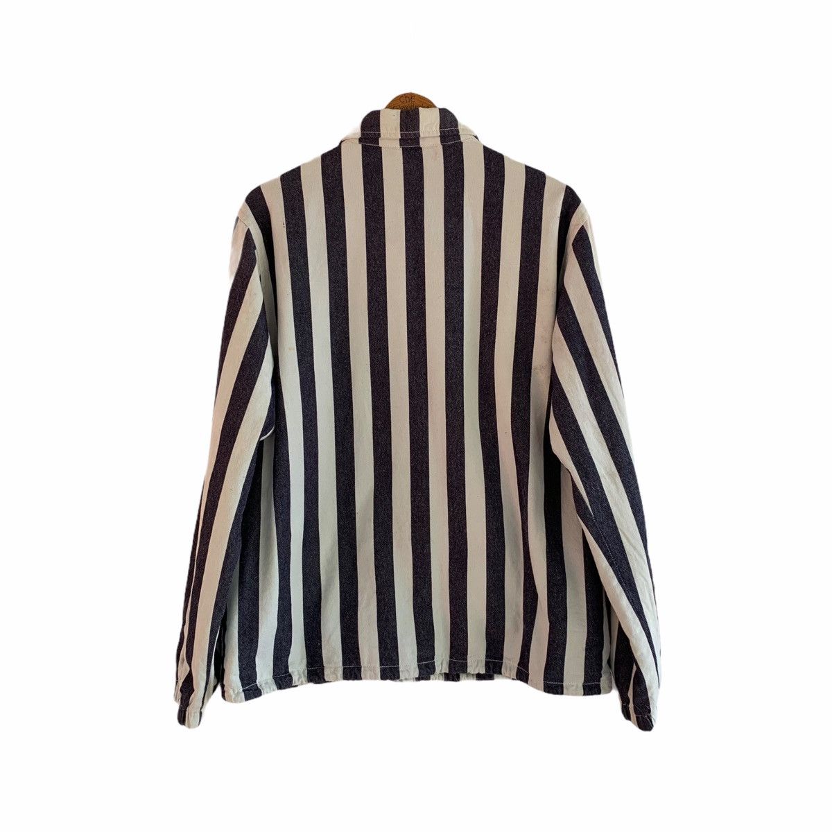 Indigo King Of Indigo Striped Prisoner Pattern Jacket Size US L / EU 52-54 / 3 - 3 Thumbnail