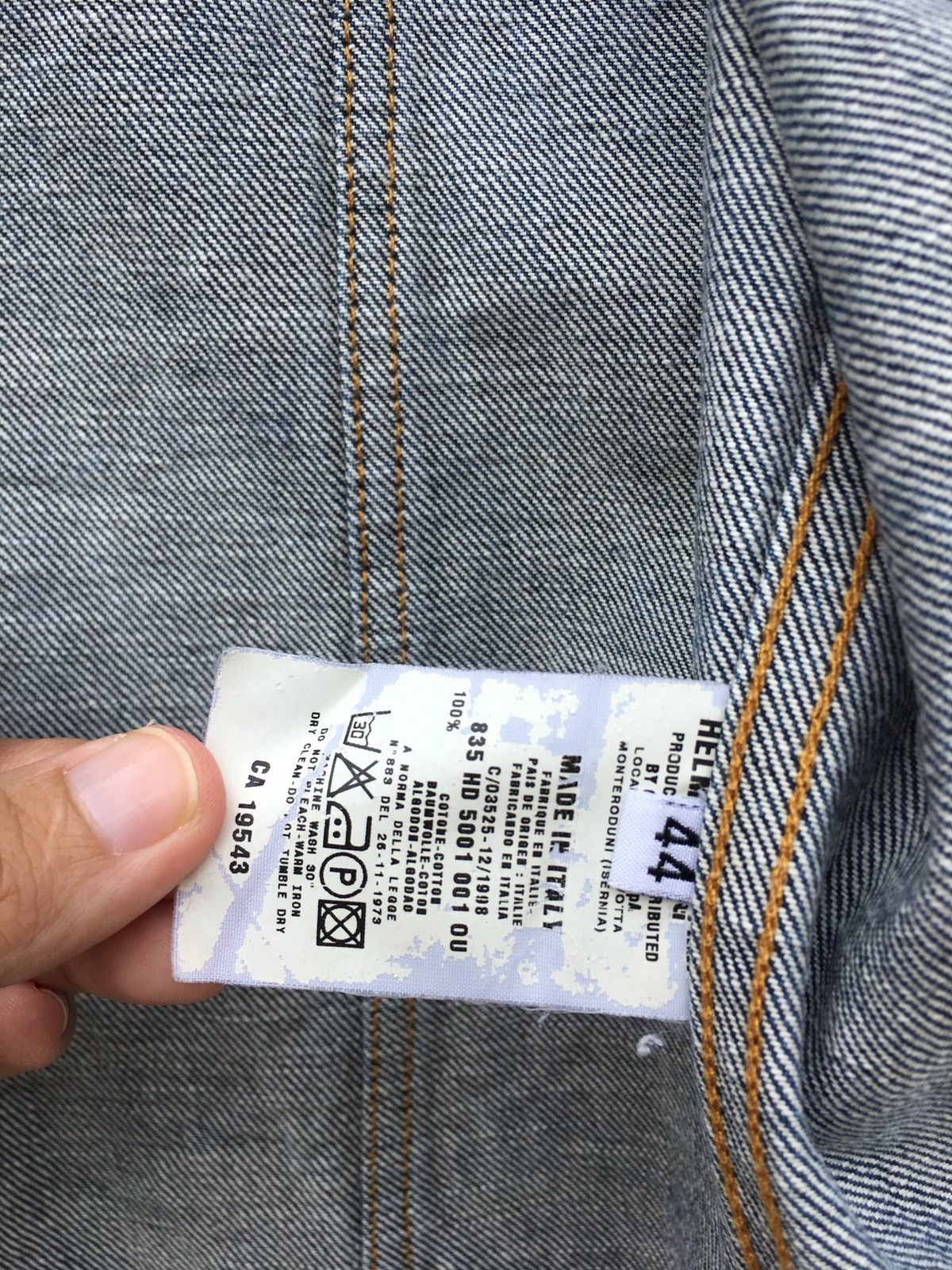 Helmut Lang Vintage 90s Rare Helmut Lang Classic Denim Jacket Size US M / EU 48-50 / 2 - 12 Thumbnail