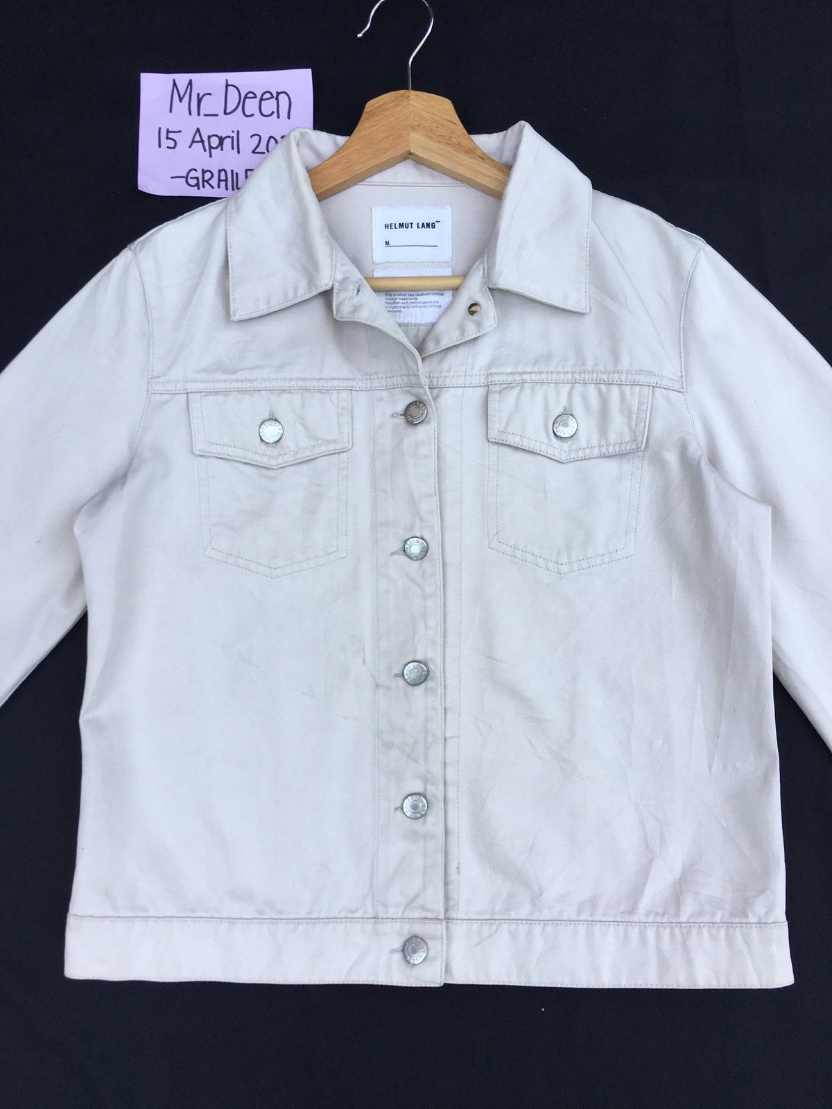 Helmut Lang Vintage Helmut Lang Cotton Buttons Jacket Size US M / EU 48-50 / 2 - 4 Thumbnail